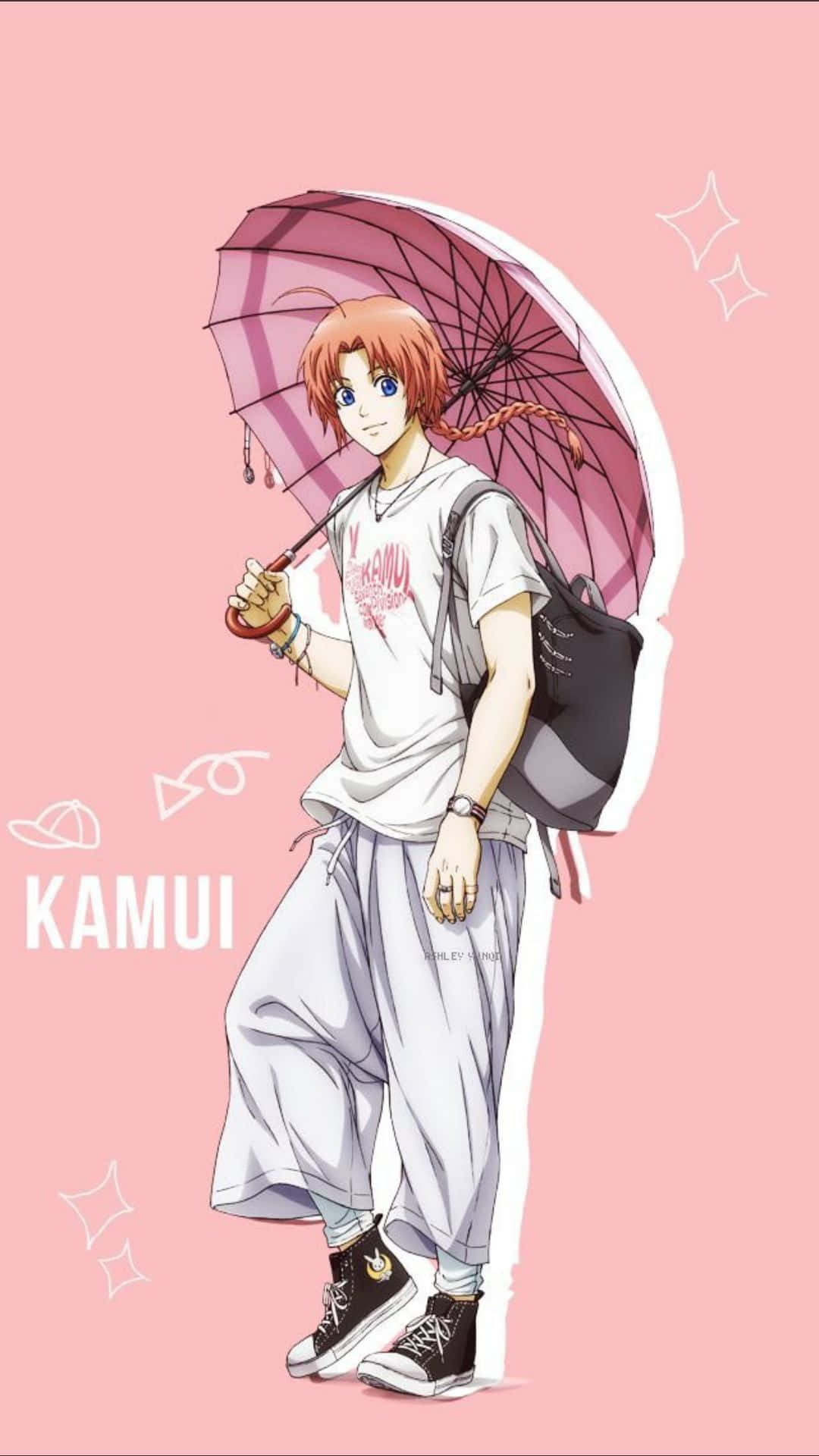 Kamui, Gintama, pink umbrella, Full HD Phone Wallpaper