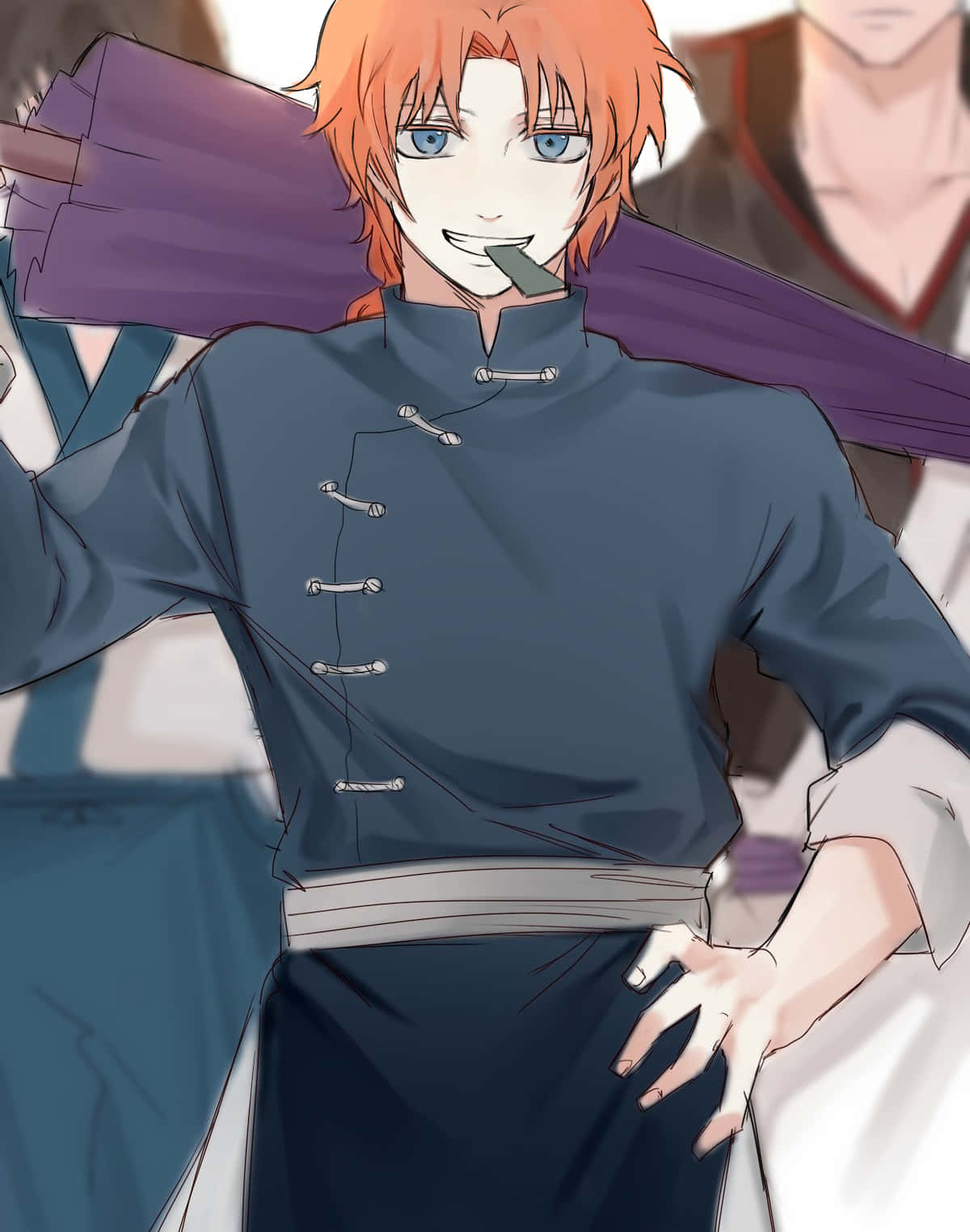 Kamui, Gintama, orange hair, HD Phone Wallpaper