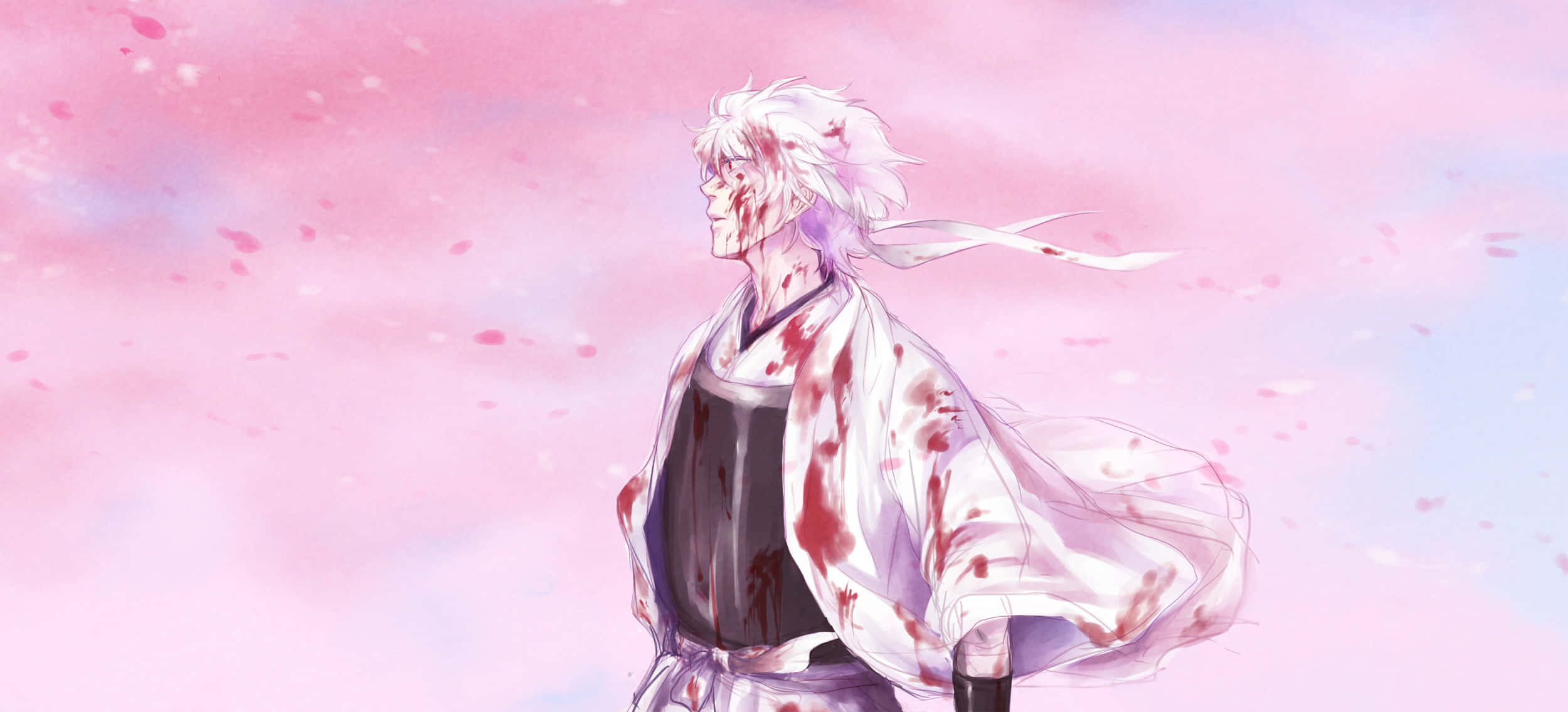 Gintama Oboro, pink sakura, cherry blossom sky, Full HD Desktop Wallpaper