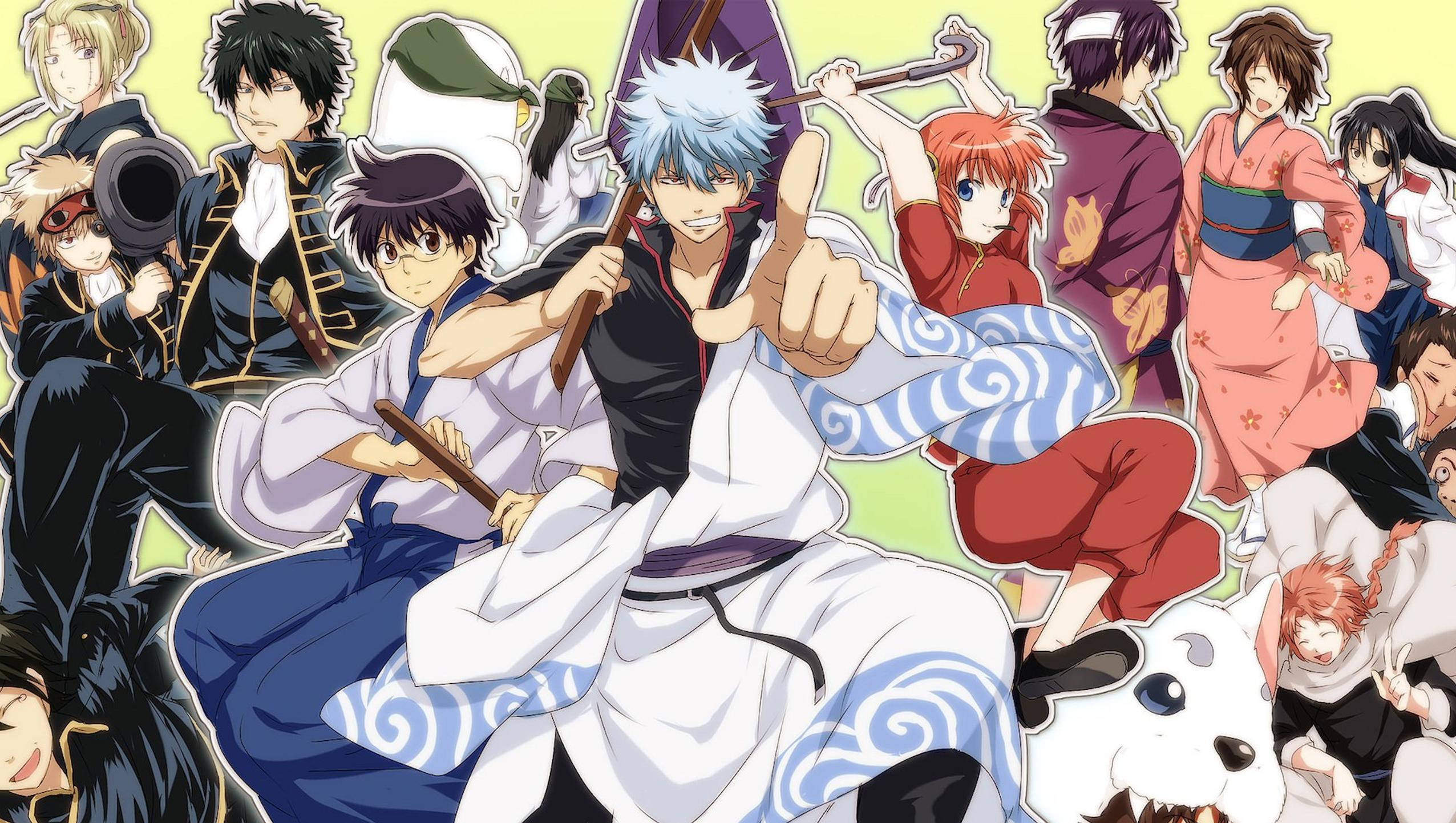 Gintama, samurai, traditional Japanese attire, Full HD Desktop Wallpaper