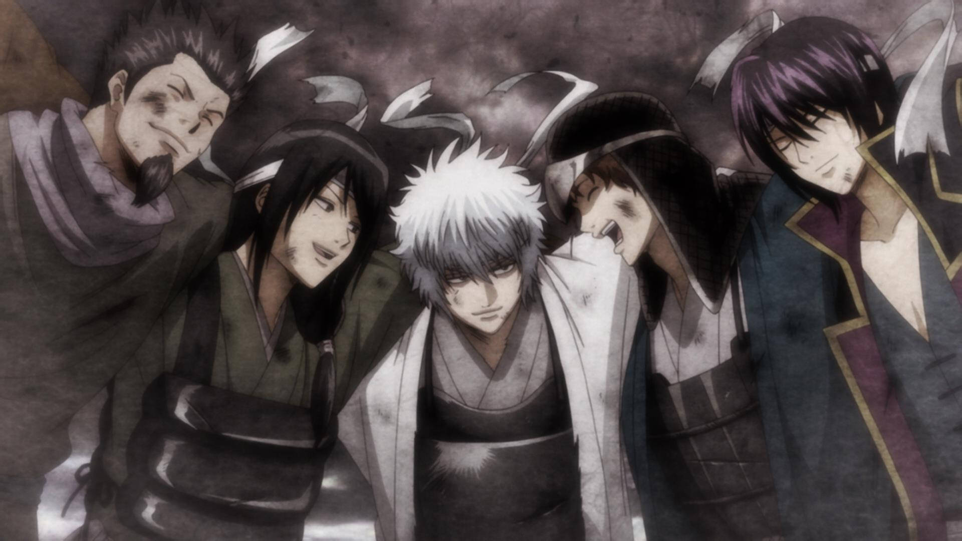 Gintama, characters, traditional armor, Full HD Desktop Wallpaper