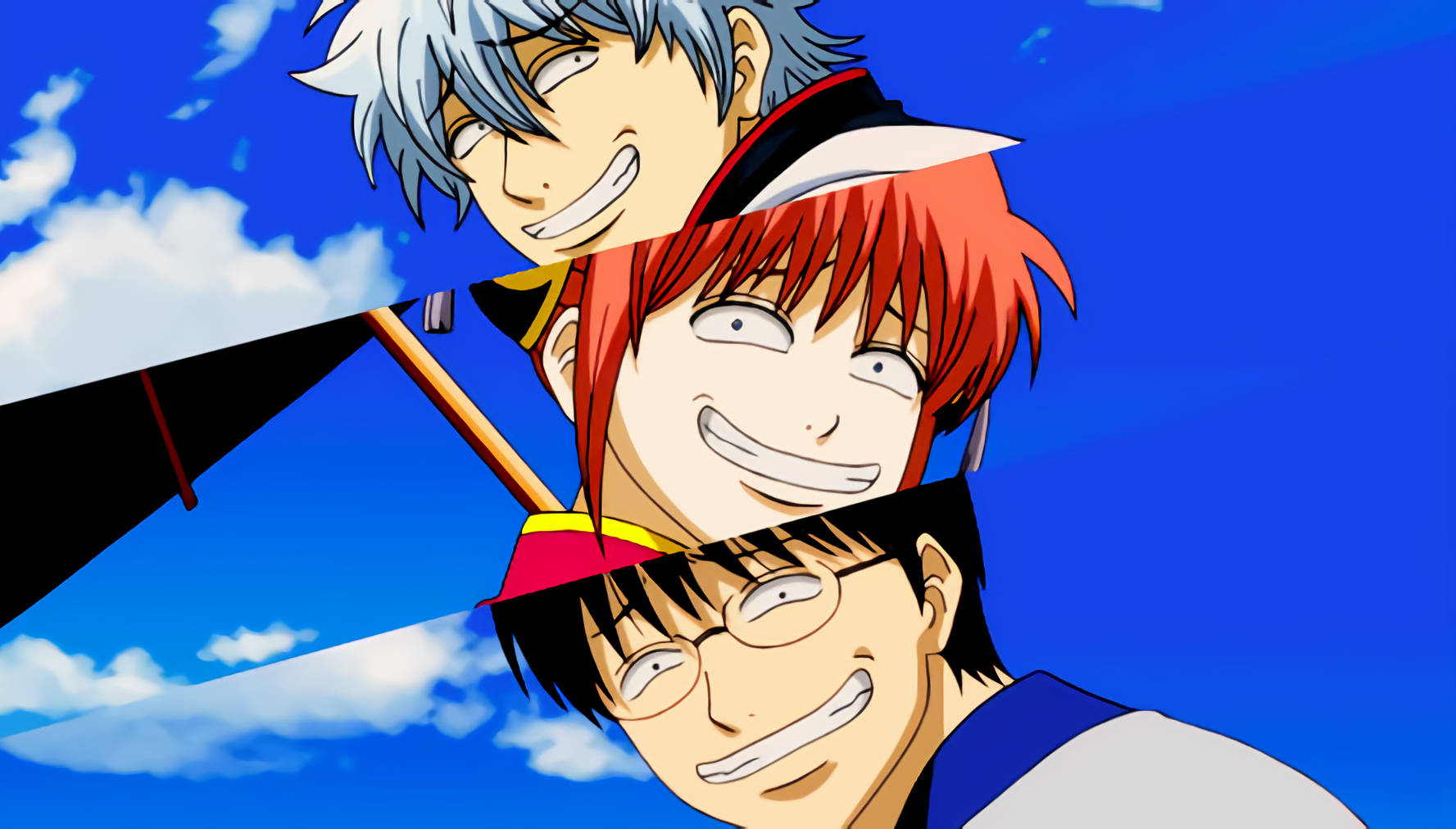 Gintama, anime boys, vibrant hair, HD Desktop Wallpaper
