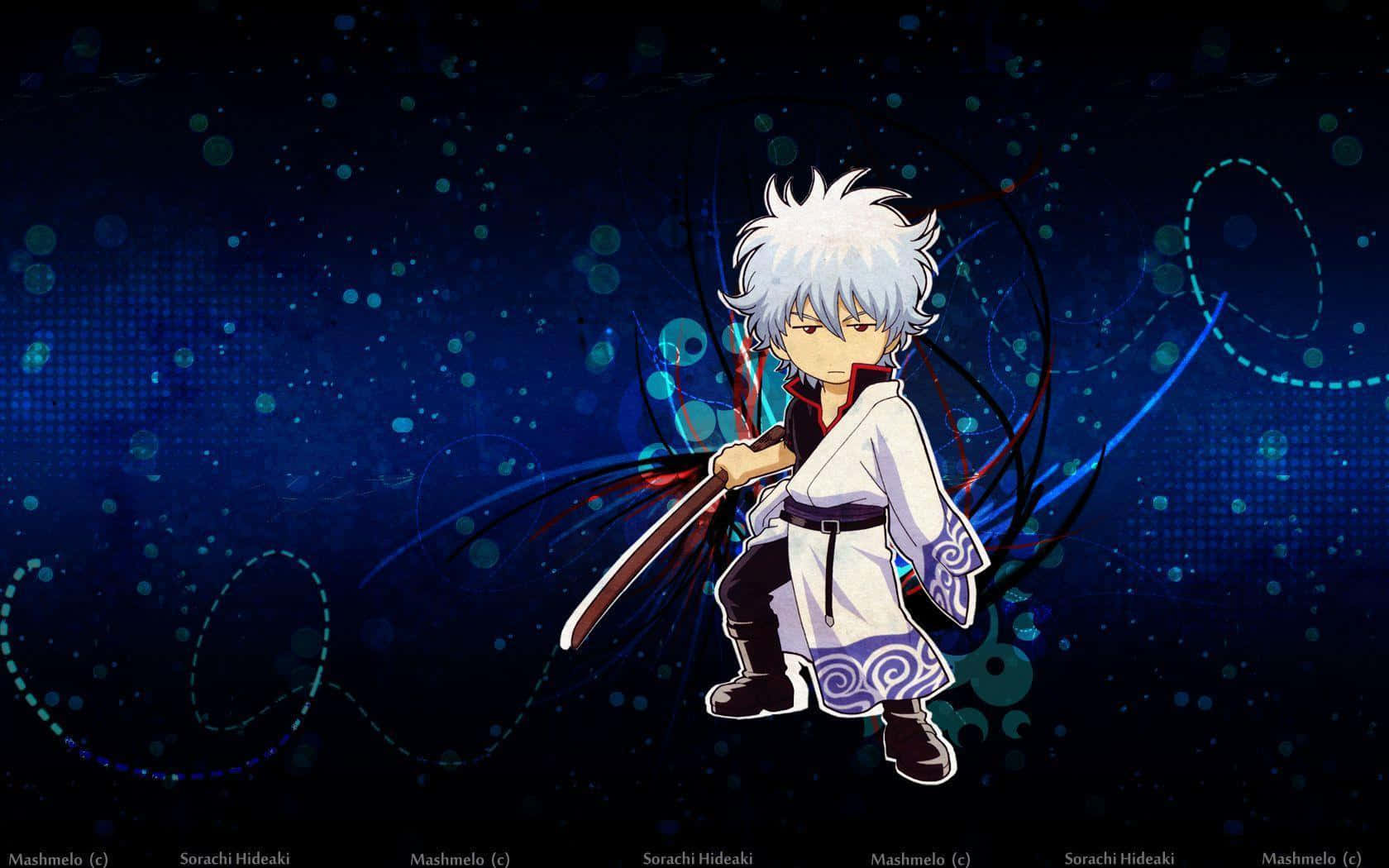 Gintoki Sakata, white robe, spiky-haired, HD Desktop Wallpaper