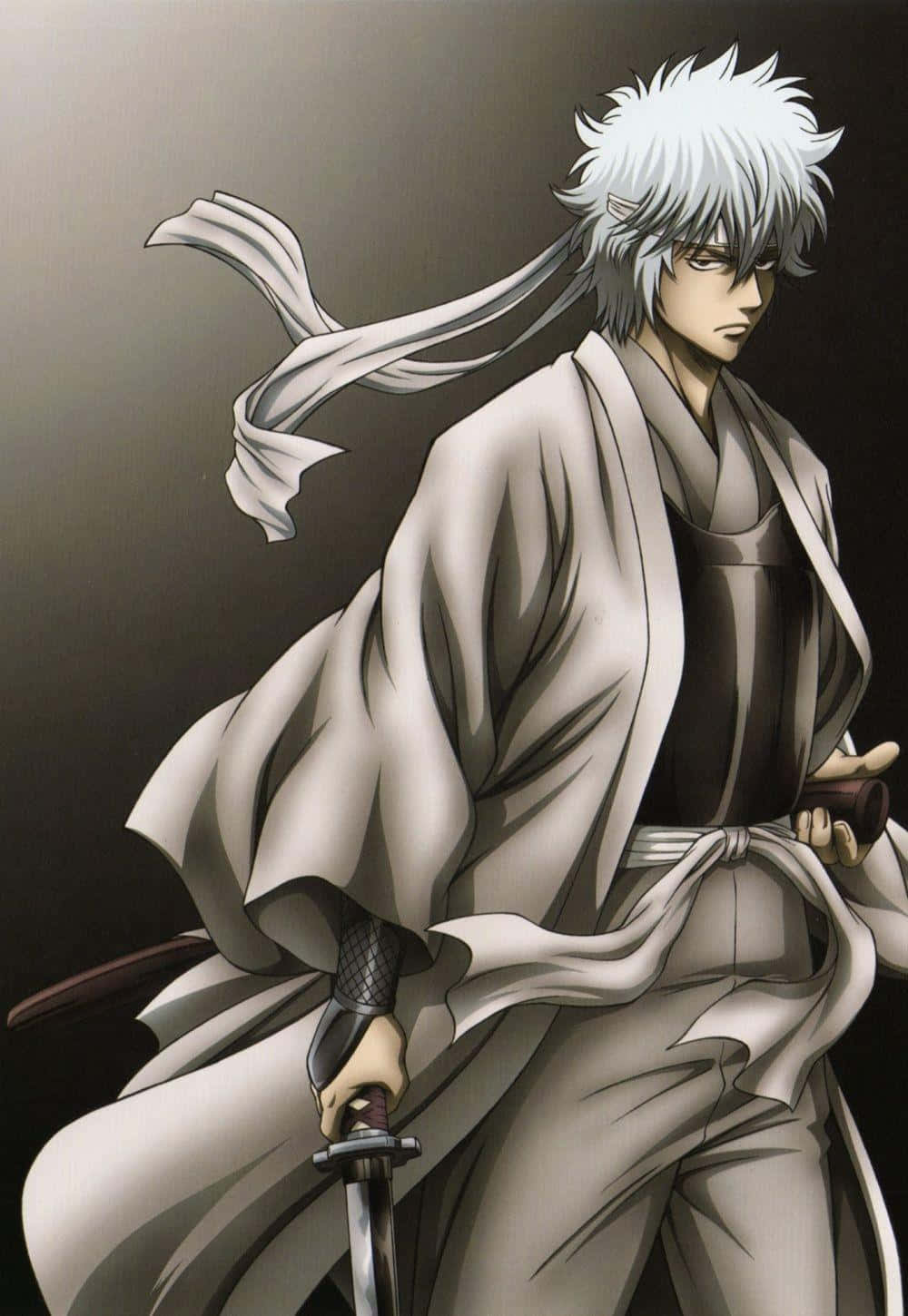 Gintoki Sakata, silver soul, white hair, HD Phone Wallpaper