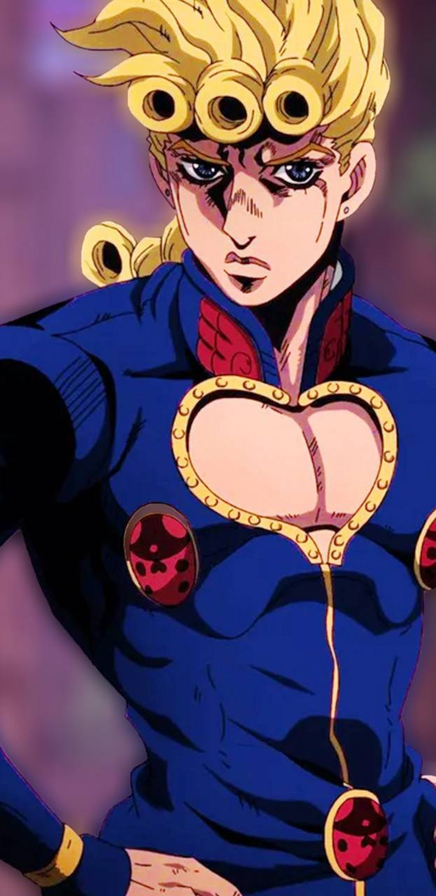 Giorno Giovanna, blue suit, spiky blonde hair, HD Phone Wallpaper