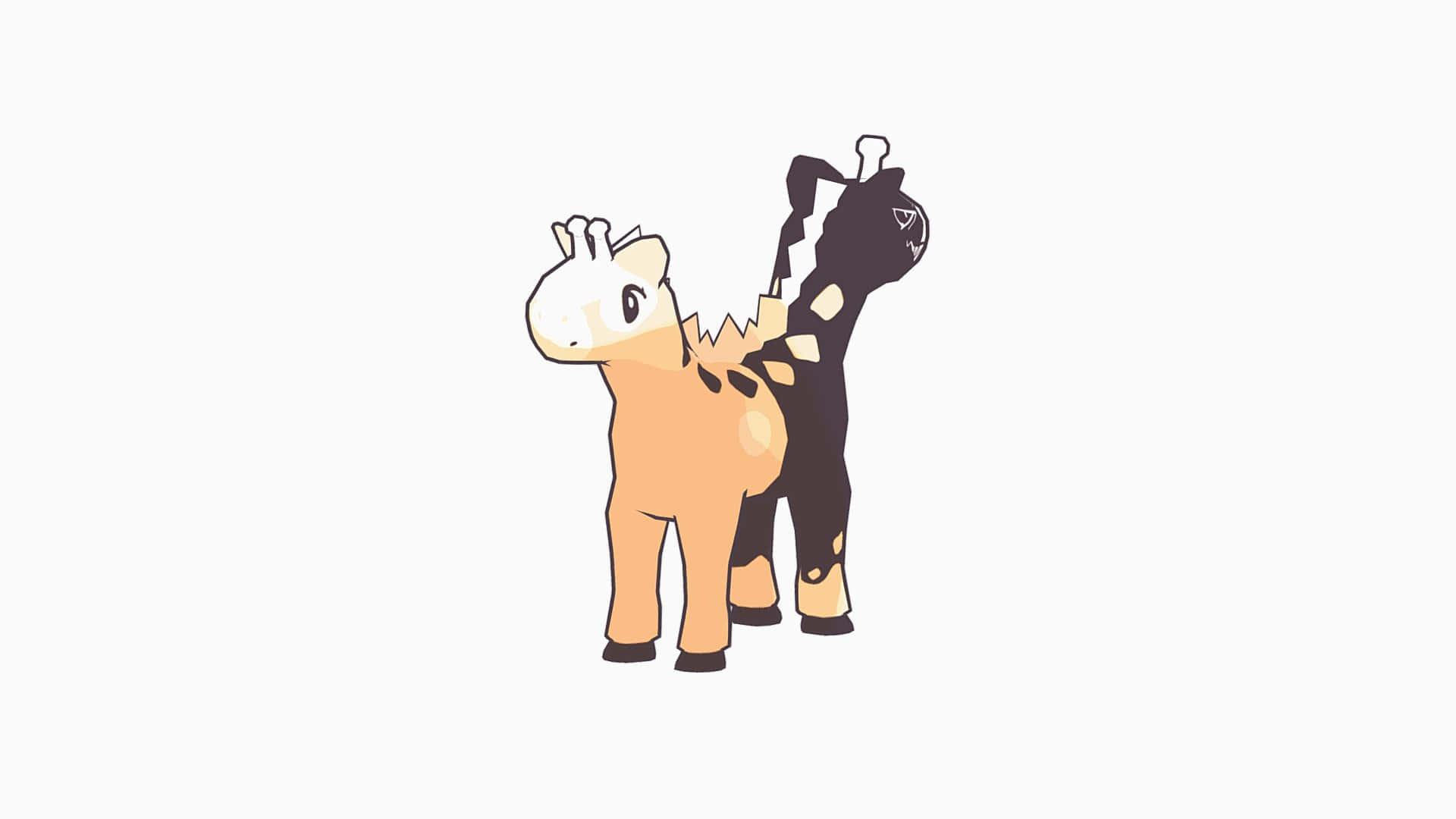 Girafarig, orange, black, Full HD Desktop Wallpaper