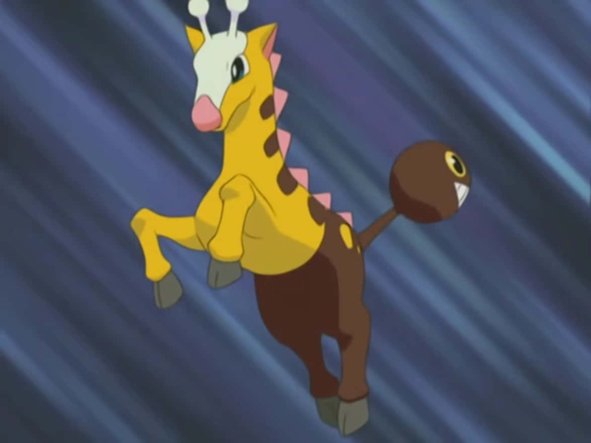 Girafarig, yellow and brown, round head, SD Desktop Wallpaper