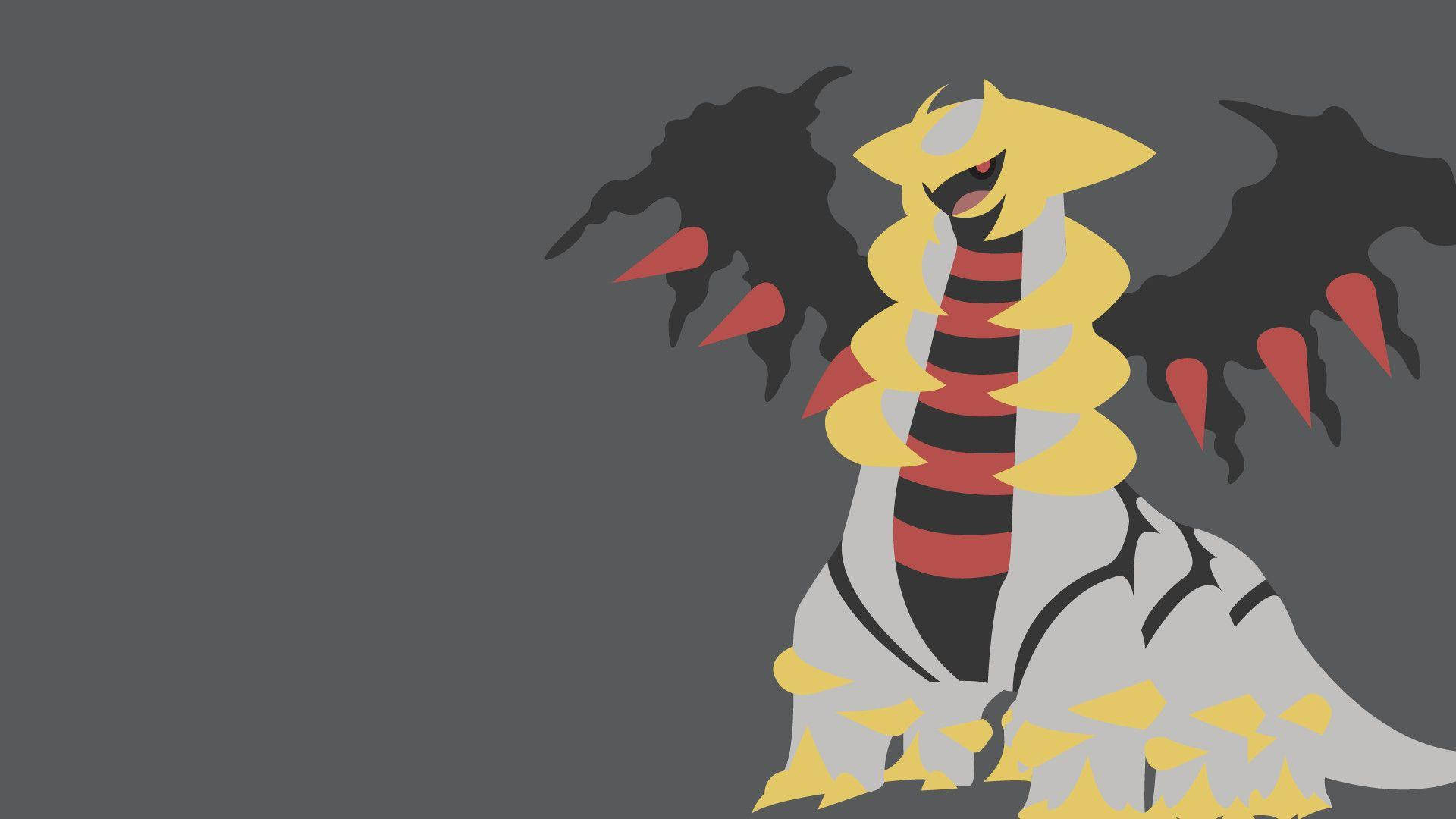 Giratina, yellow, black, Full HD Desktop Wallpaper