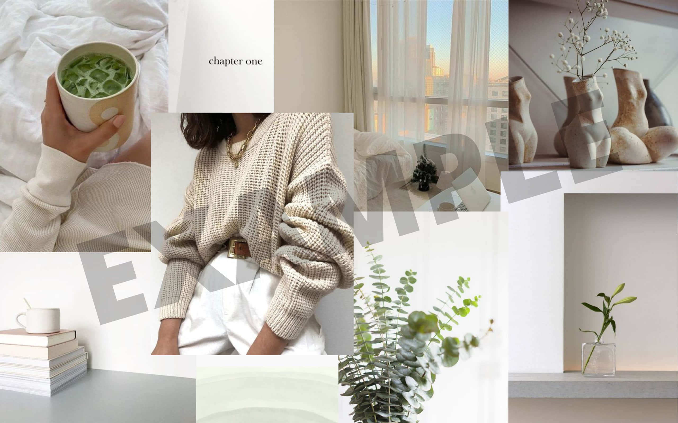 girl aesthetic desktop, collage, woman, 2K Desktop Wallpaper