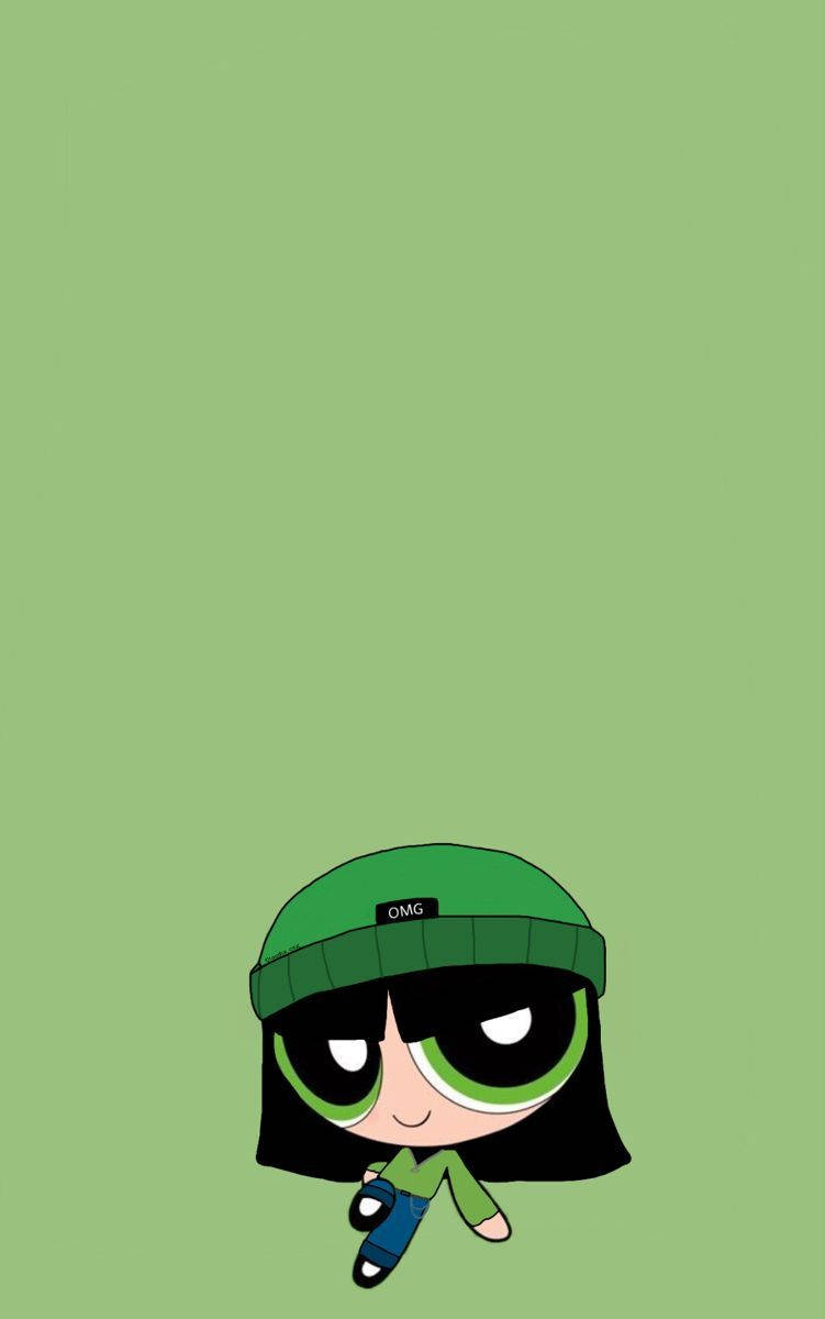 buttercup green, e girl aesthetic, green eyes, SD Phone Wallpaper