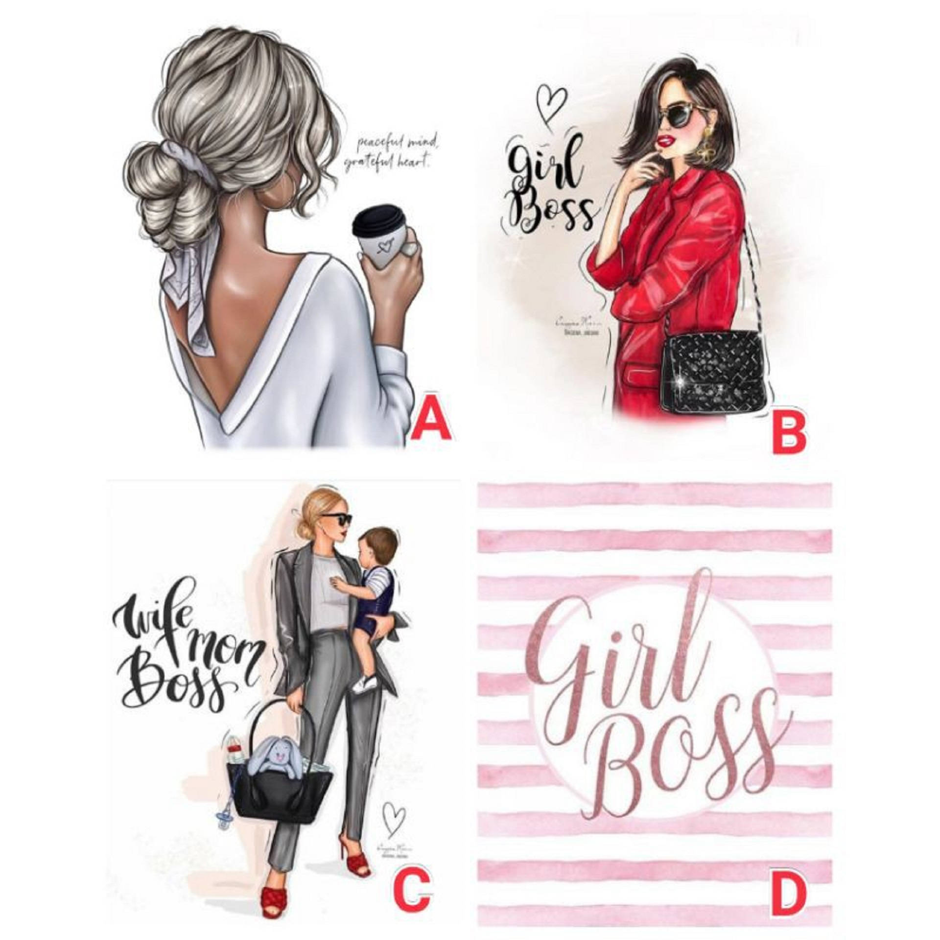Girl Boss, Wife Mom Boss, confident women, Full HD Desktop Wallpaper