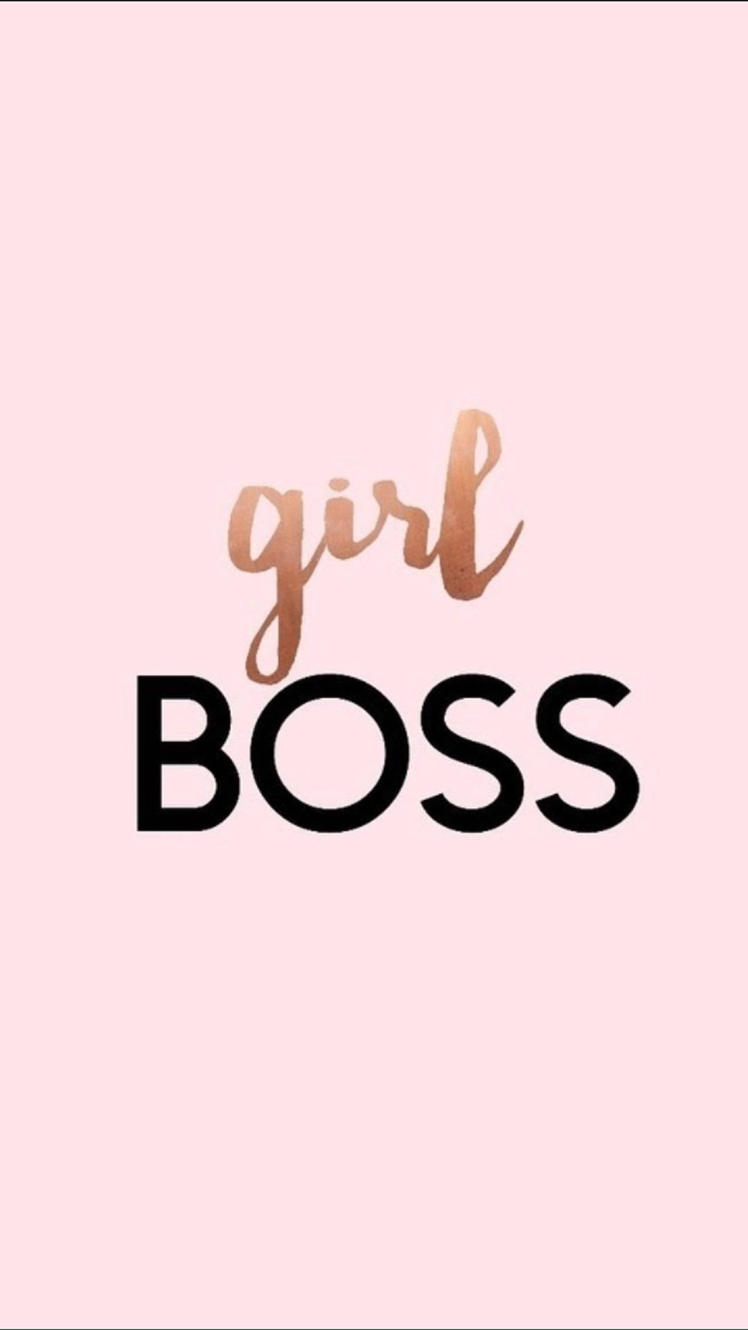 Girl Boss, light pink, rose gold, Full HD Phone Wallpaper