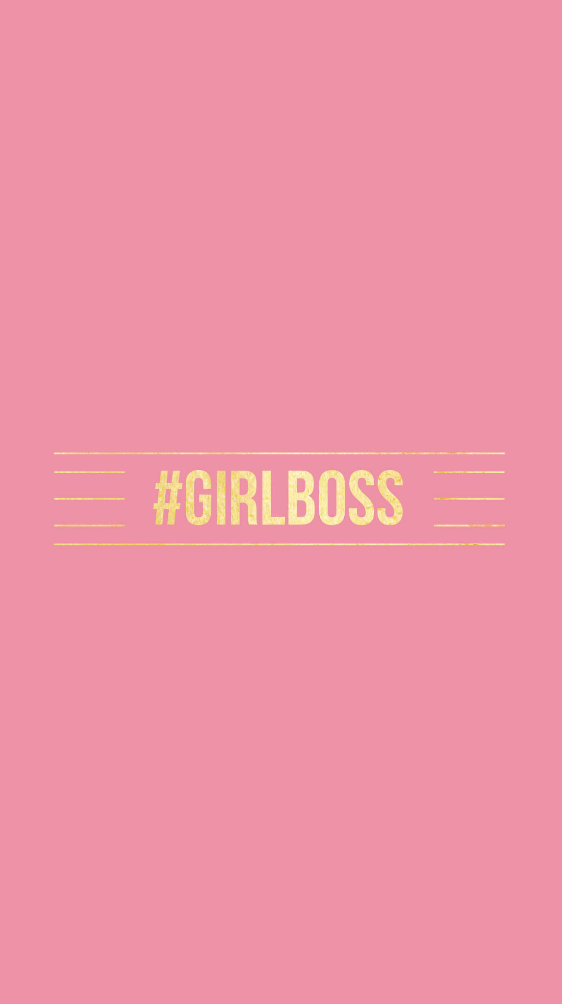 minimalist, pink, gold foil lettering, Full HD Phone Wallpaper