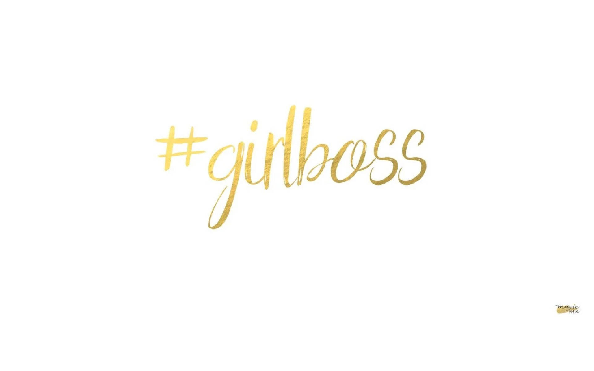 Girl Boss, golden glittery, hashtag, Full HD Desktop Wallpaper