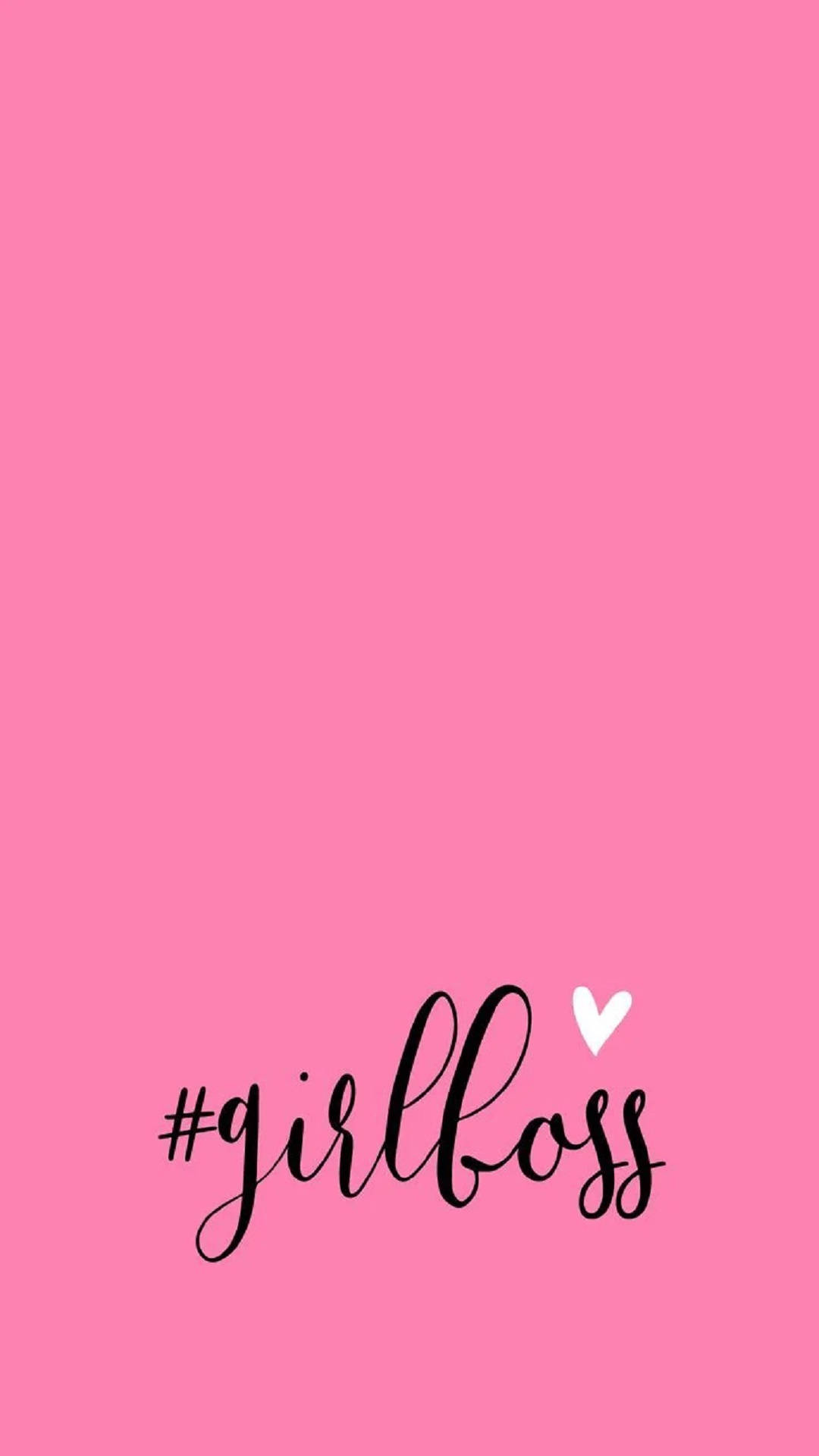 girlboss, pink, black cursive, Full HD Phone Wallpaper