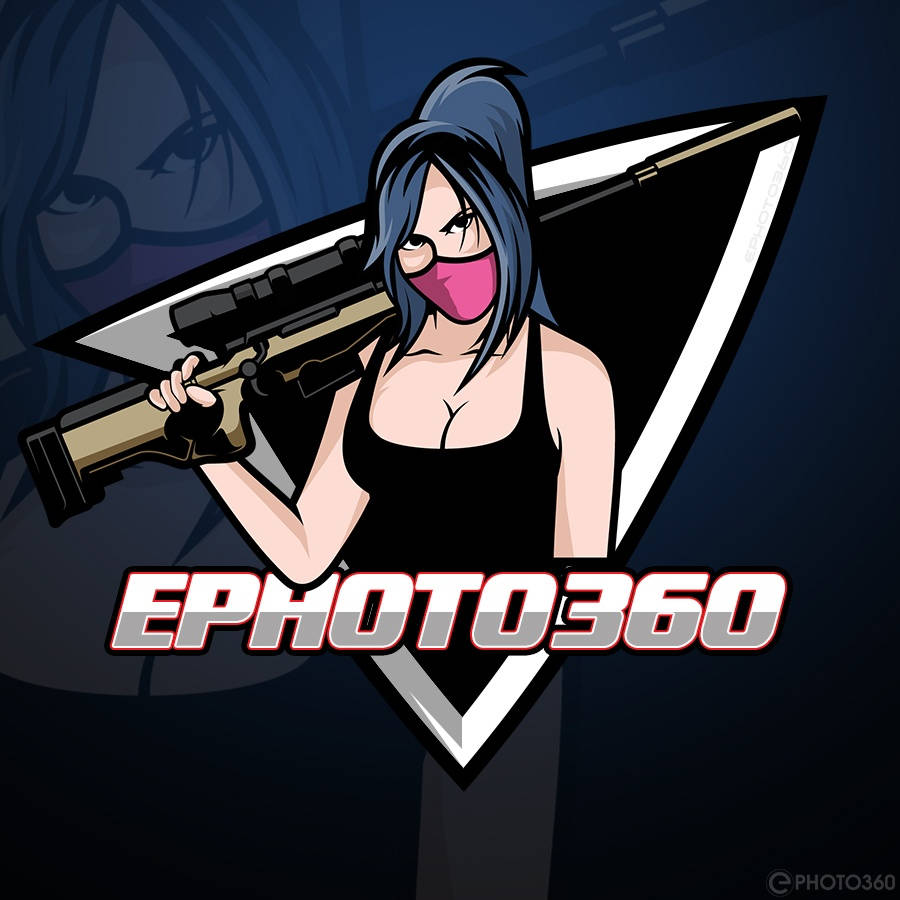 sniper girl, anime girl, blue hair, SD Desktop Wallpaper
