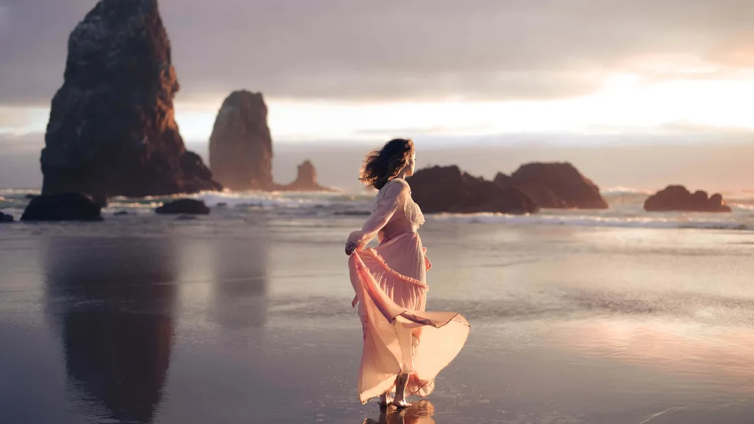 Girl On Beach