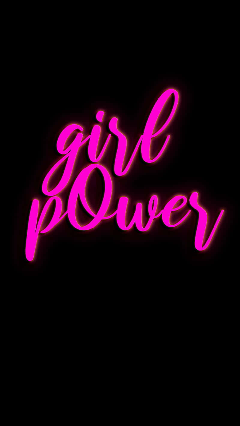 Girl Power, neon sign, vibrant pink, HD Phone Wallpaper