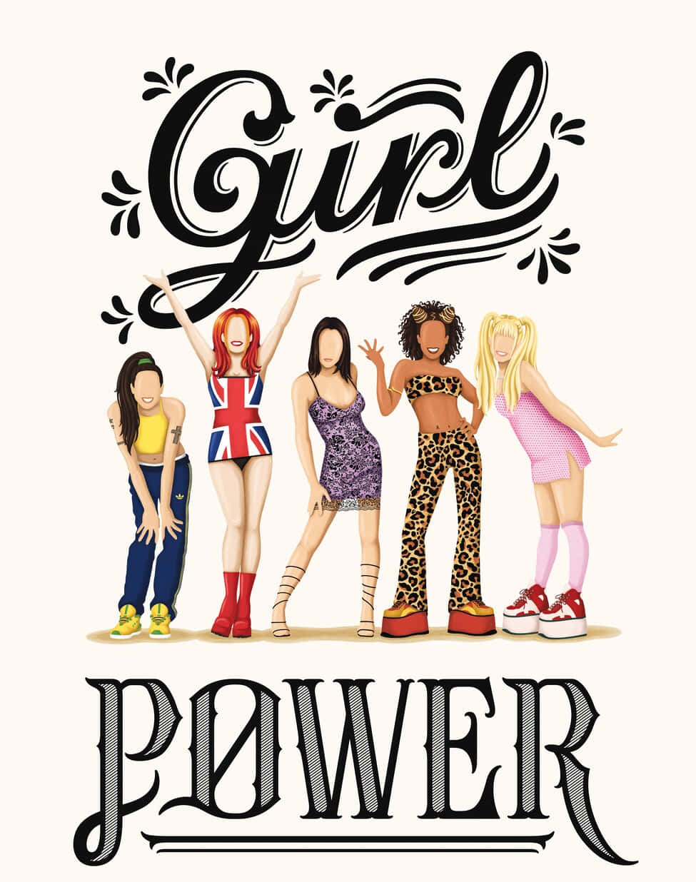 Girl Power, 80s fashion, bold, SD Phone Wallpaper