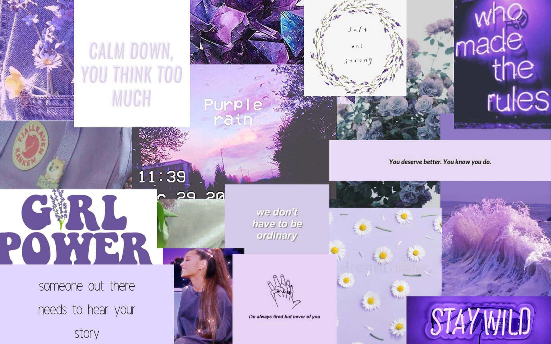 Girl Power, vibrant purple, motivational quotes, Full HD Desktop Wallpaper