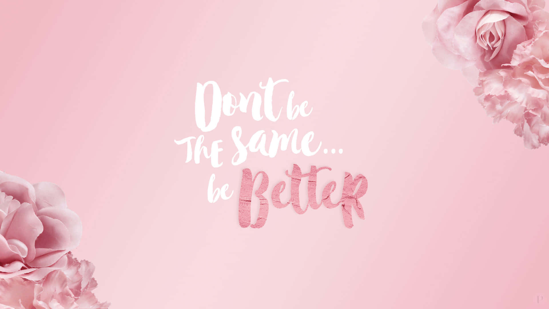 Rose Gold outfit, soft pink background, elegant white and pink script text, Full HD Desktop Wallpaper