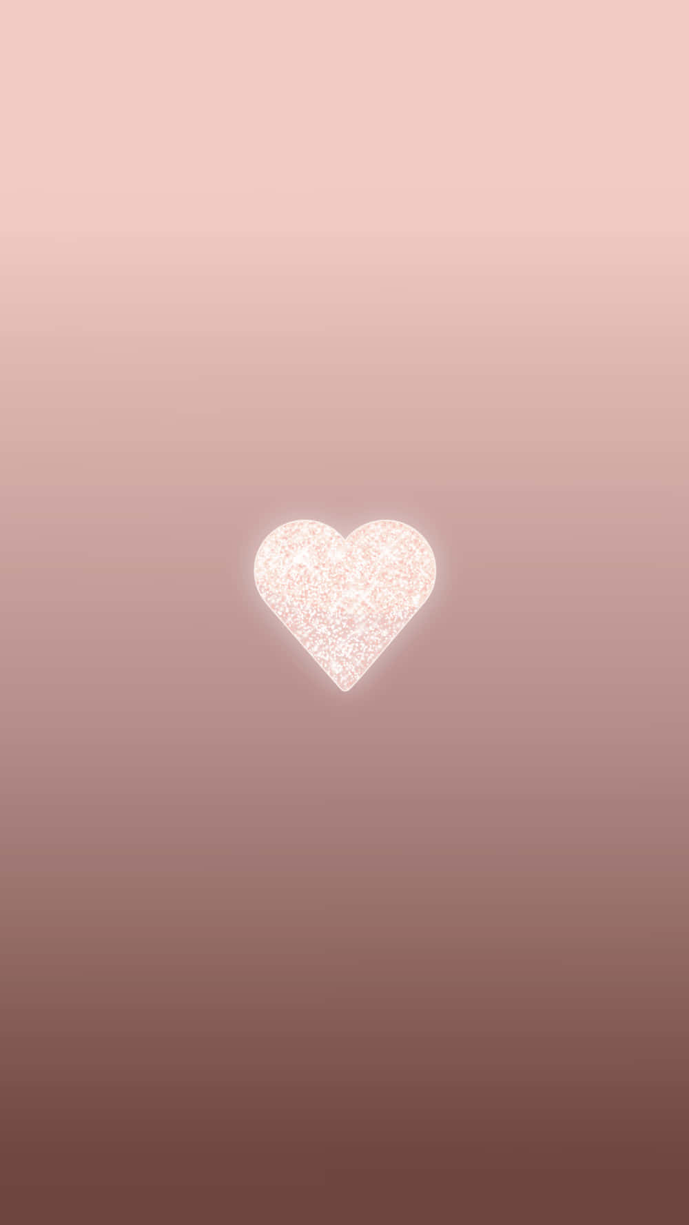 rose gold, glitter heart, gradient pink to mauve, HD Phone Wallpaper