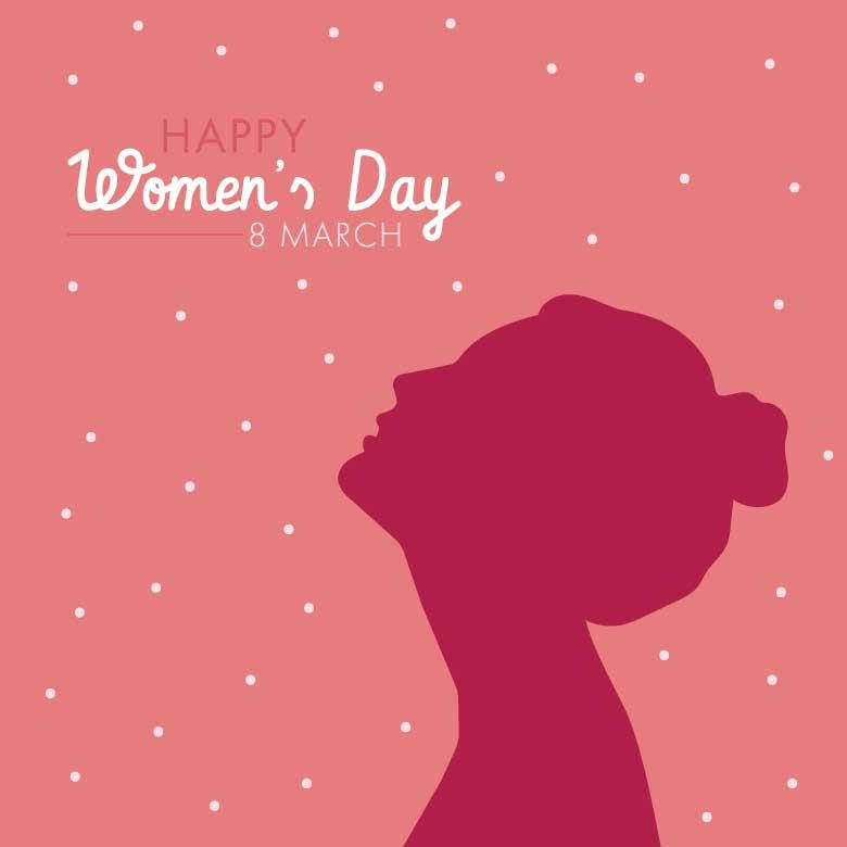 Girl Shadow, Women's Day, deep pink, SD Desktop Wallpaper