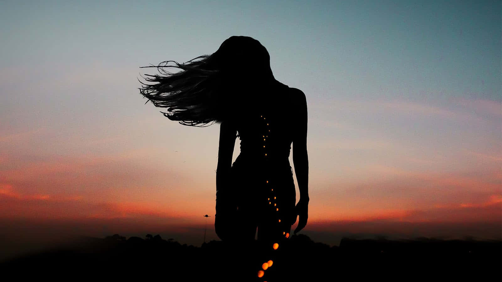 Girl Aesthetic, silhouette, woman, HD Desktop Wallpaper