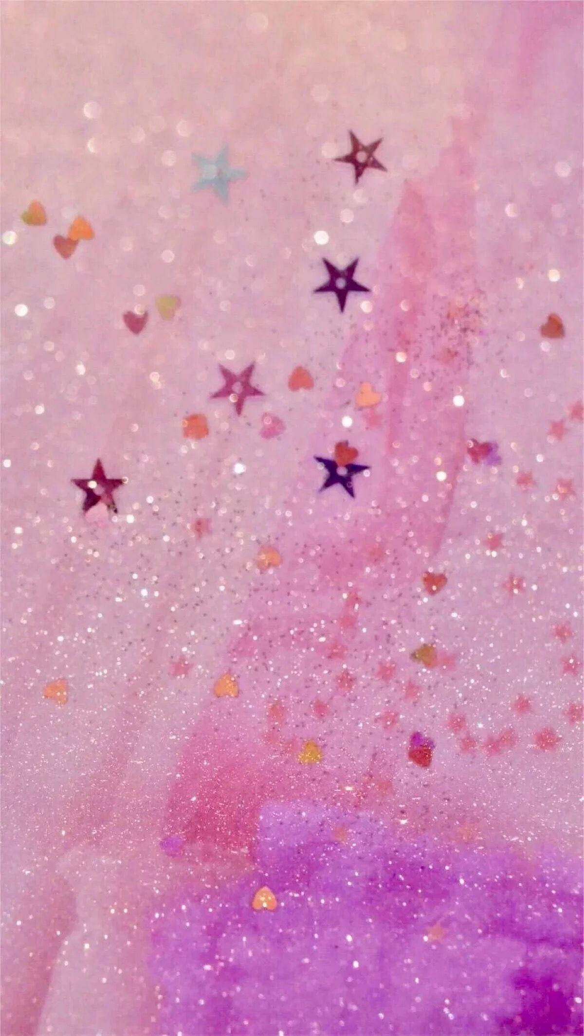 pink star, girl, phone screen, Full HD Phone Wallpaper