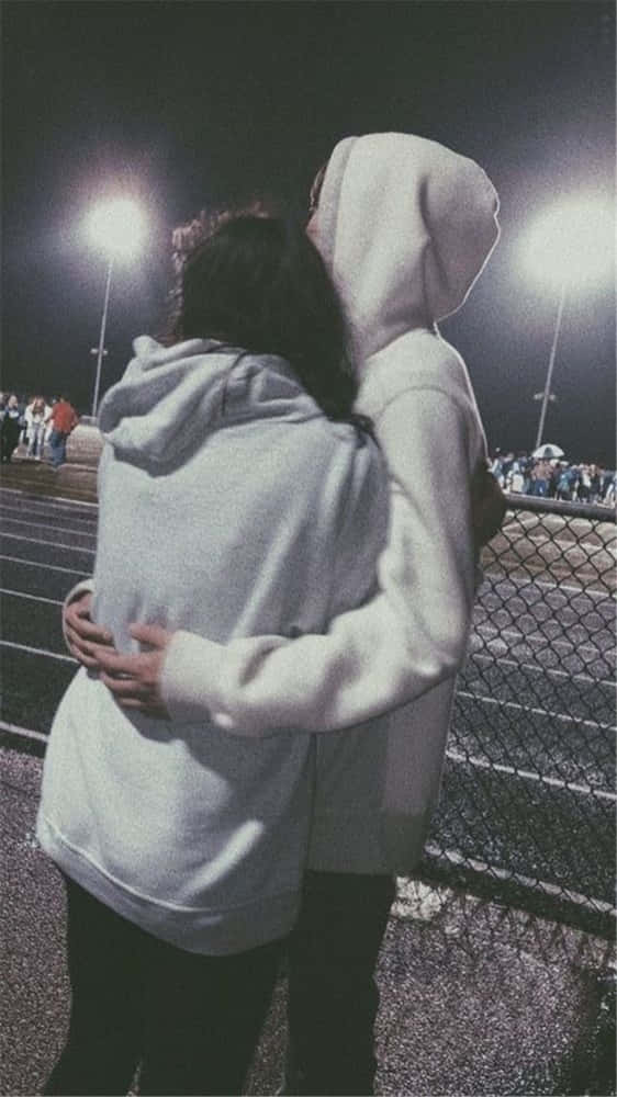 hoodies, stadium lights, night, SD Phone Wallpaper