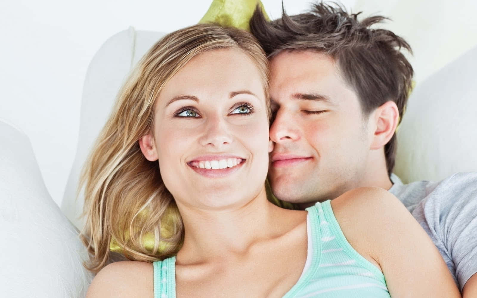 Girlfriend And Boyfriend, blonde hair, shoulder, HD Desktop Wallpaper