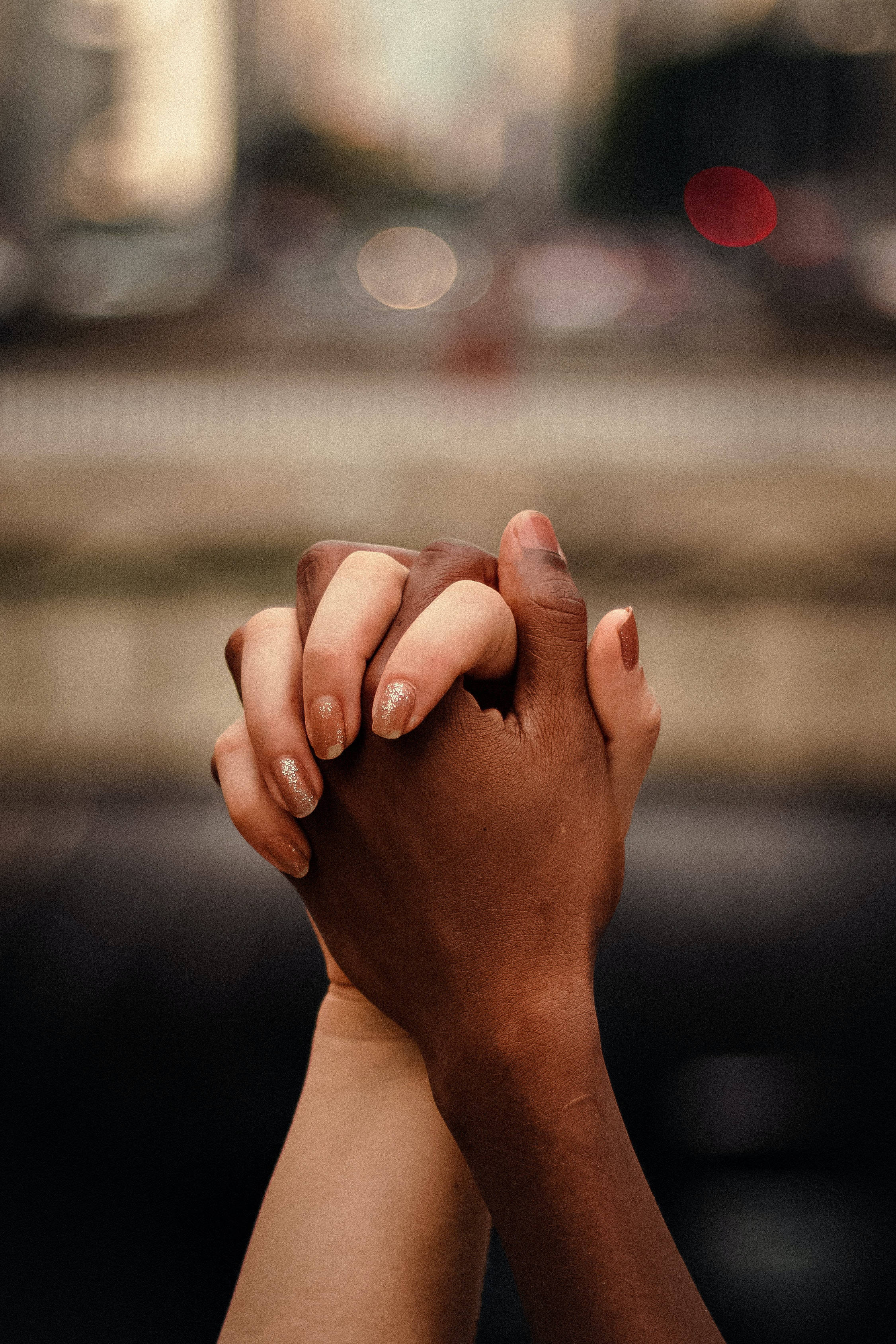 boyfriend and girlfriend, hands, contrasting skin tones, 2K Phone Wallpaper