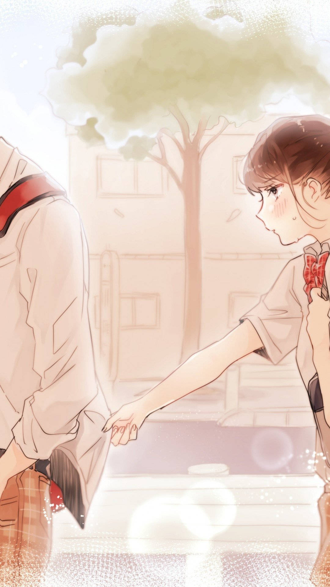 anime-style, girl, boy, Full HD Phone Wallpaper