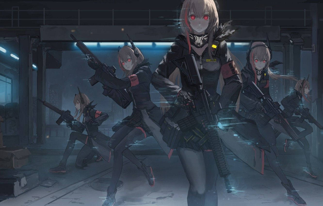Girls Frontline, cloned fighter, anime-style female soldiers, HD Desktop Wallpaper