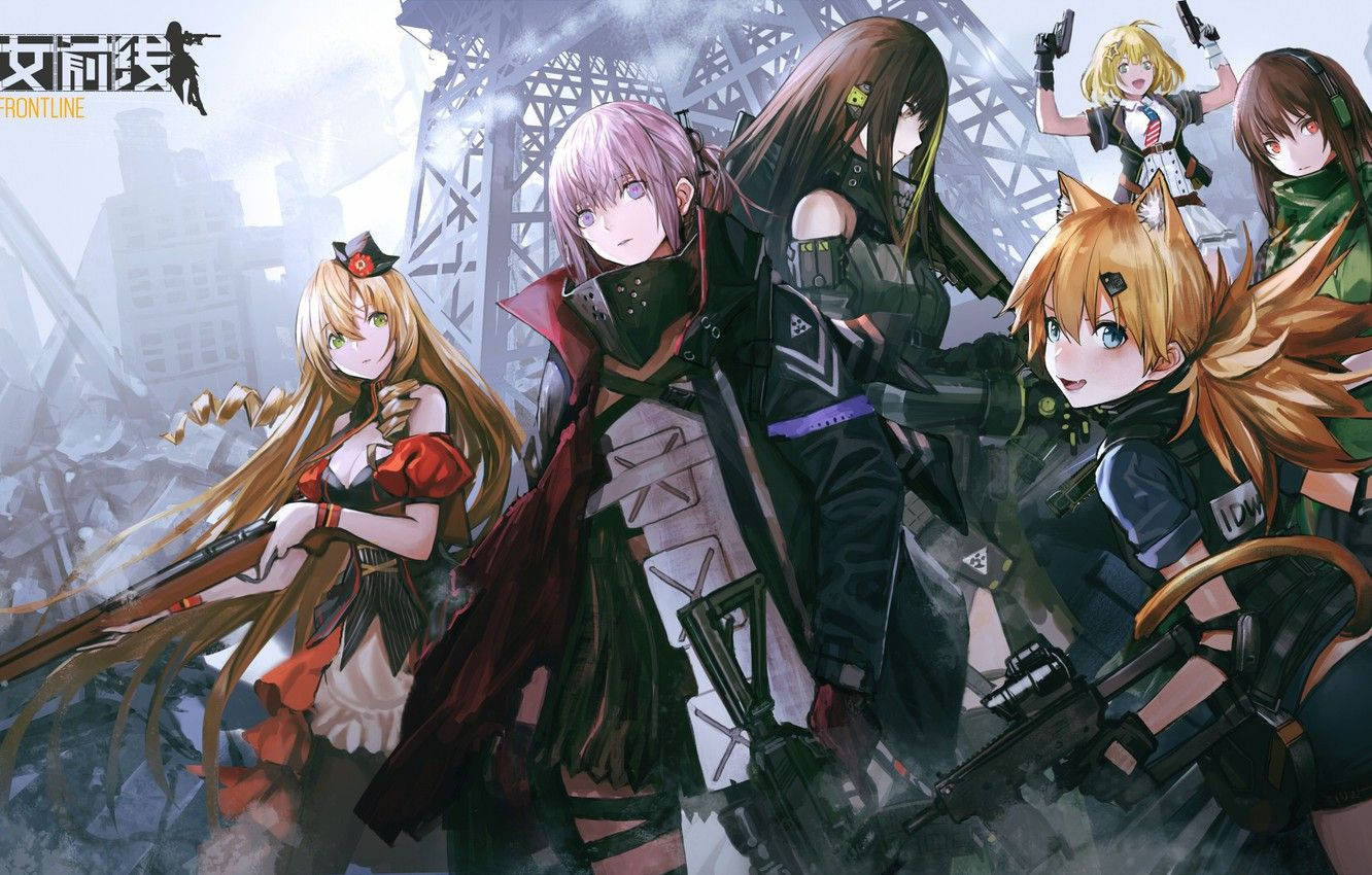 Girls Frontline, anime girls, tactical gear, HD Desktop Wallpaper