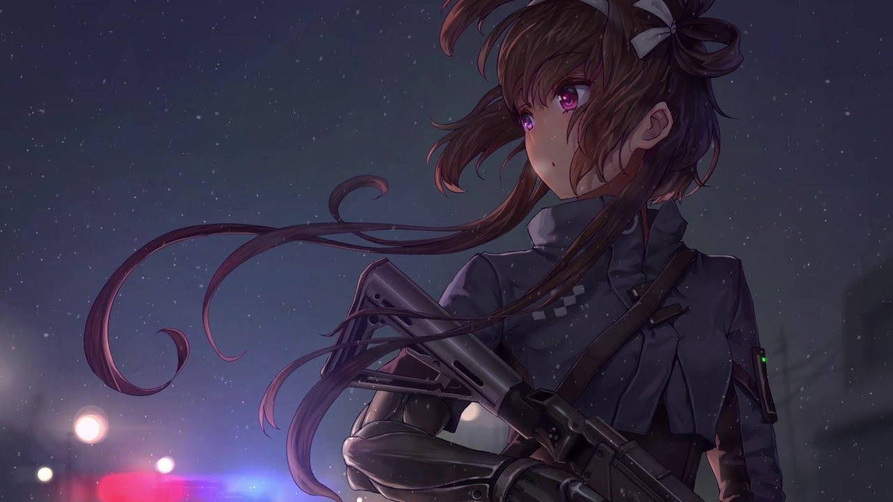 Girls Frontline, anime girl, purple eyes, HD Desktop Wallpaper