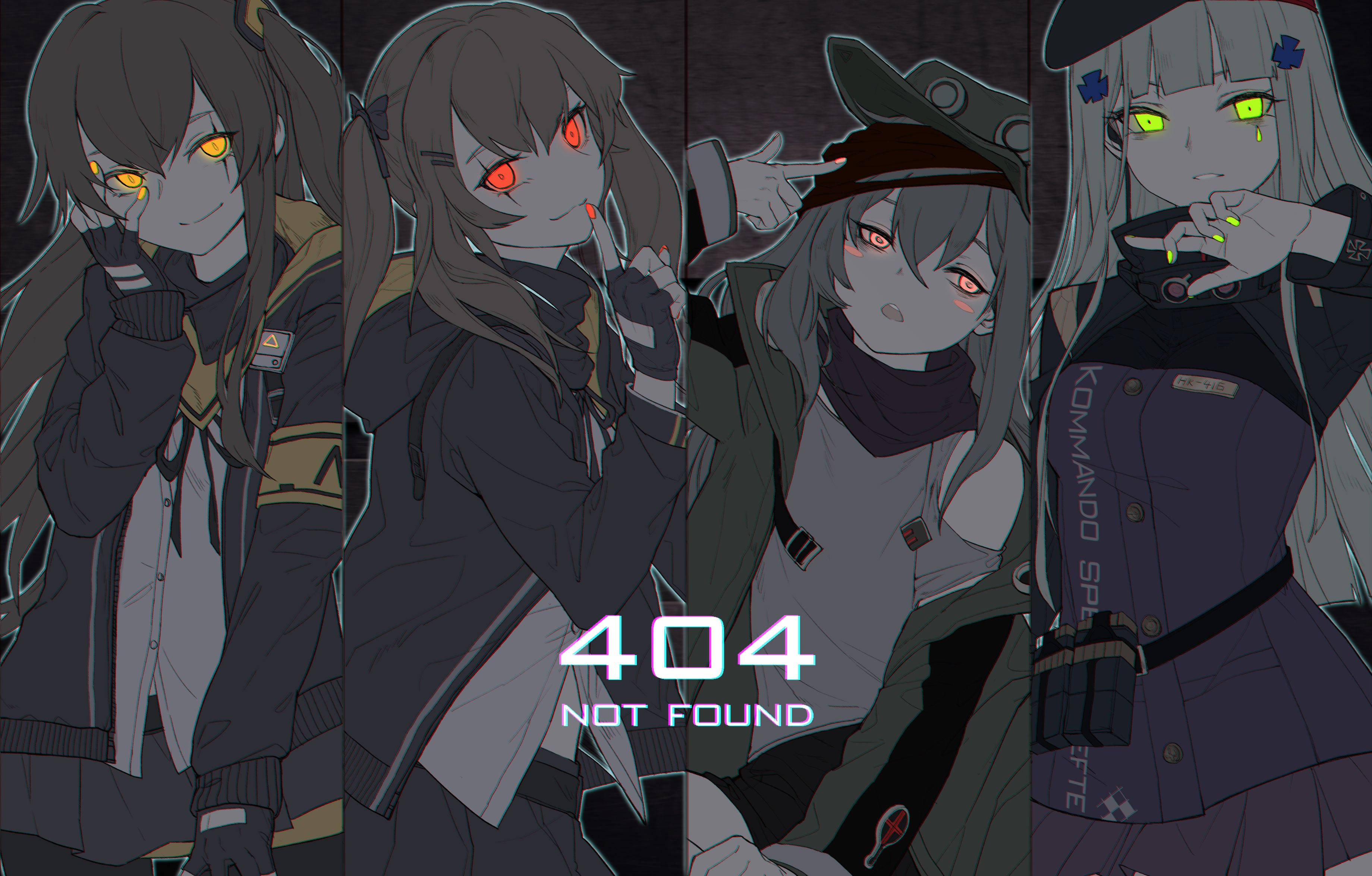 Girls Frontline, anime girls, glowing eyes, 2K Desktop Wallpaper