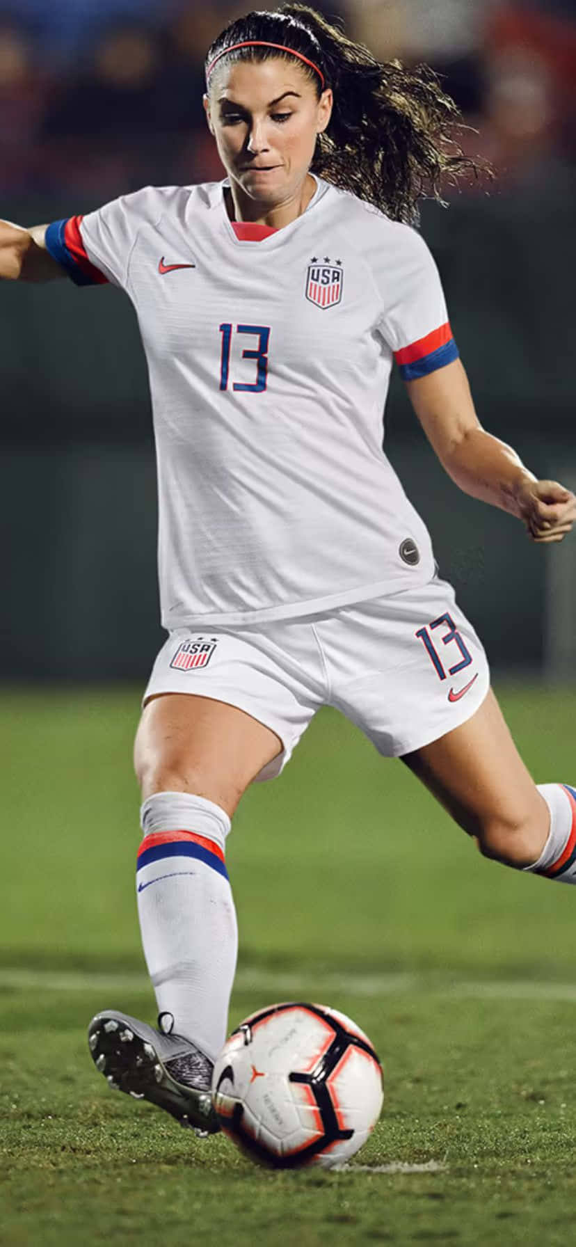 U S W N T, USA soccer player, white uniform, HD Phone Wallpaper