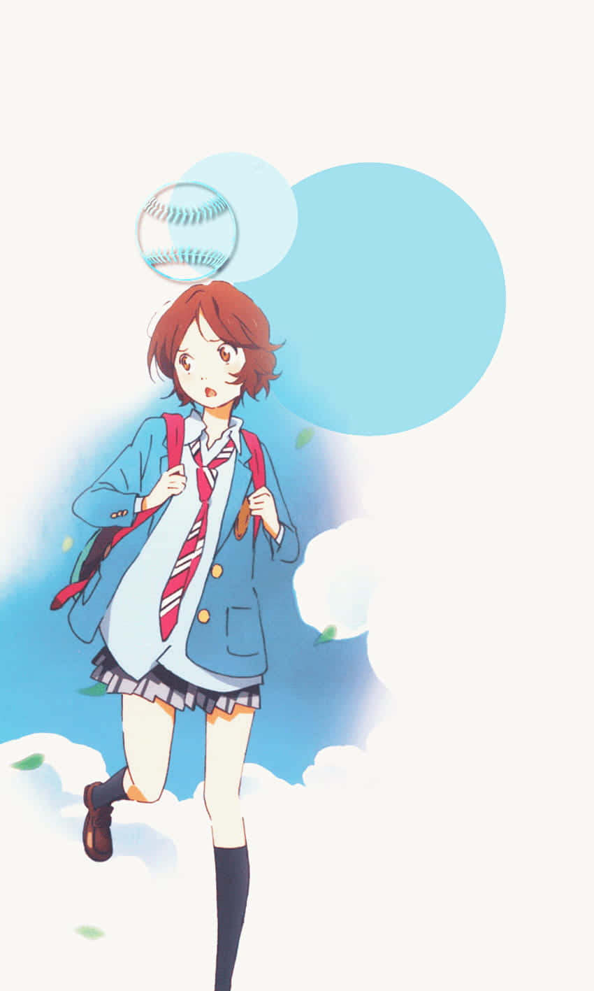 anime girl, school uniform, baseball, HD Phone Wallpaper