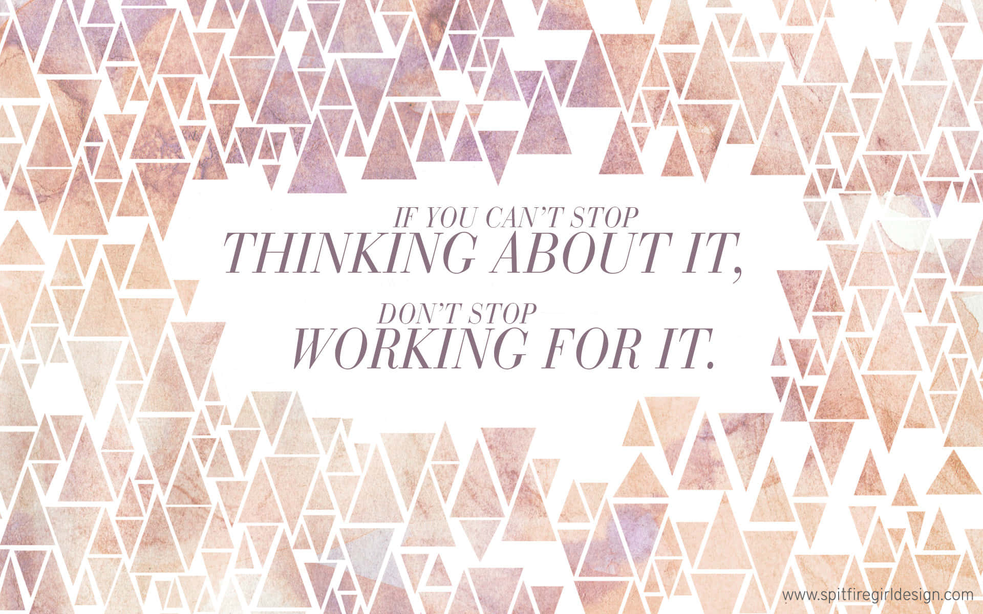 Girly Quotes Desktop, soft watercolor triangles, rose gold, Full HD Desktop Wallpaper