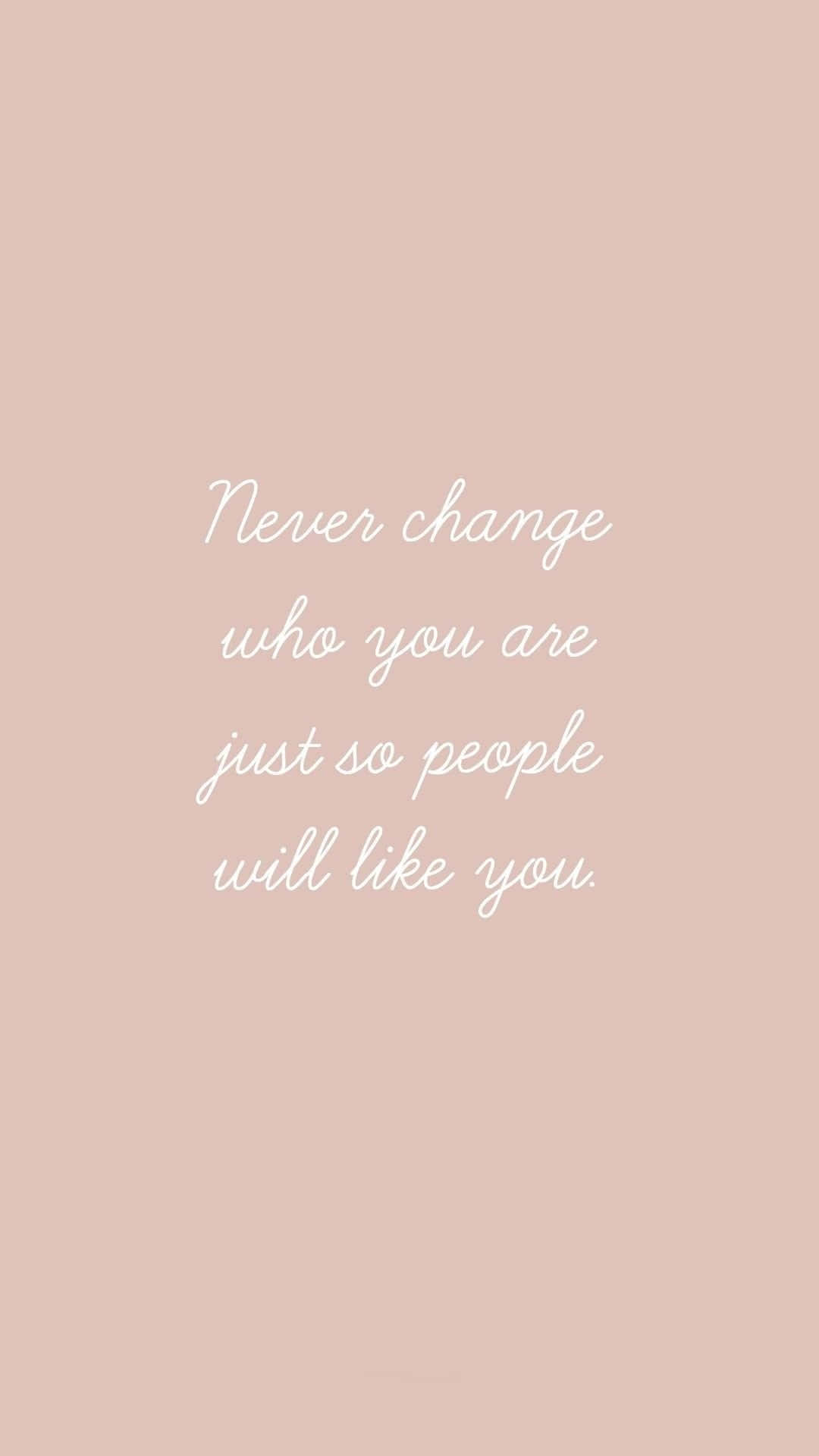 girly aesthetic, peach background, white cursive text, Full HD Phone Wallpaper
