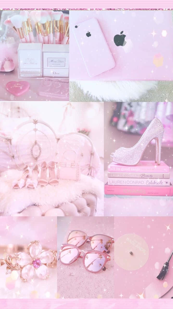pink, white, glittering sparkle, HD Phone Wallpaper