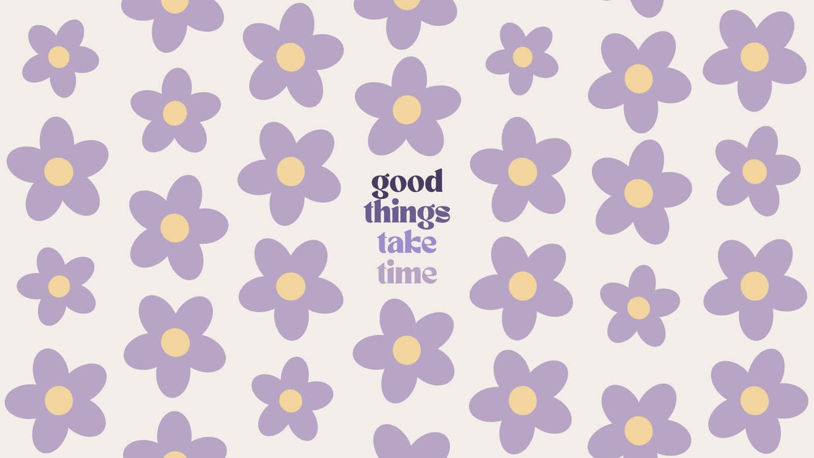 Girly Purple Flower Desktop, purple flowers, yellow centers, HD Desktop Wallpaper