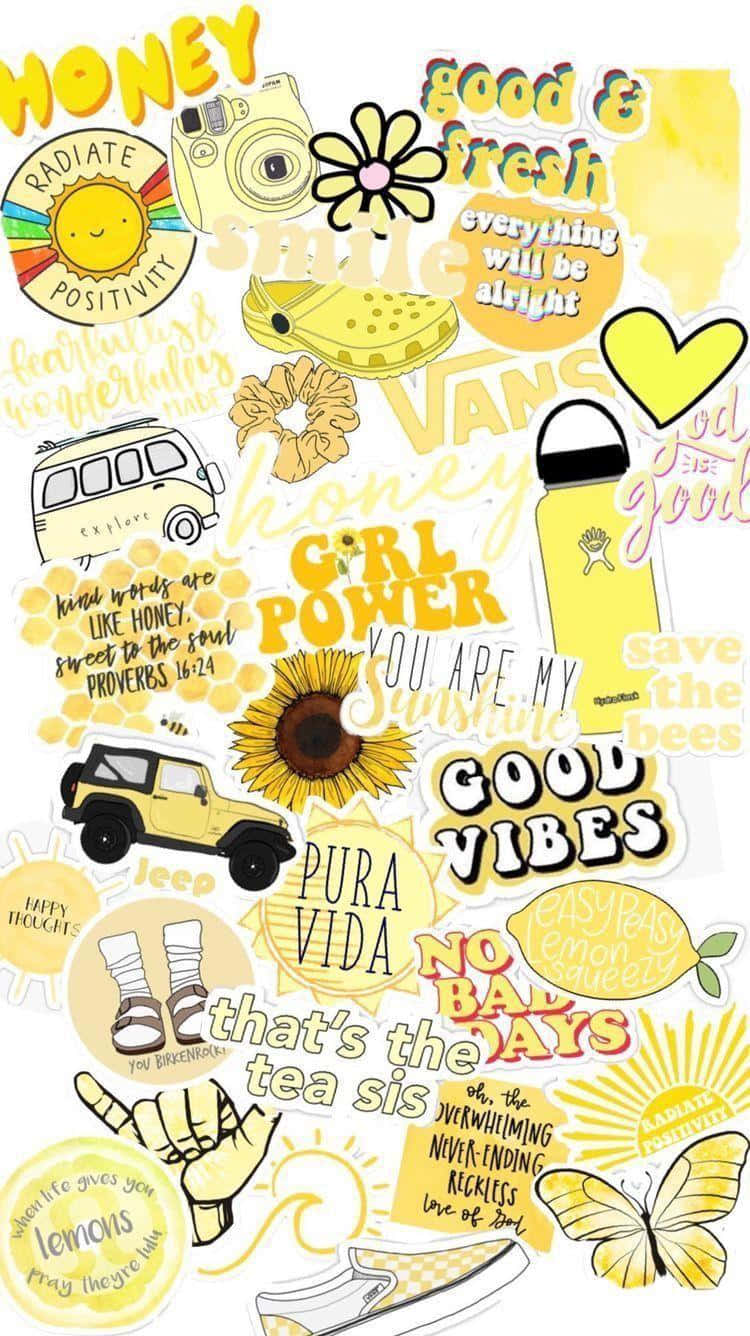 girly aesthetic, vibrant yellow, sunflowers, HD Phone Wallpaper