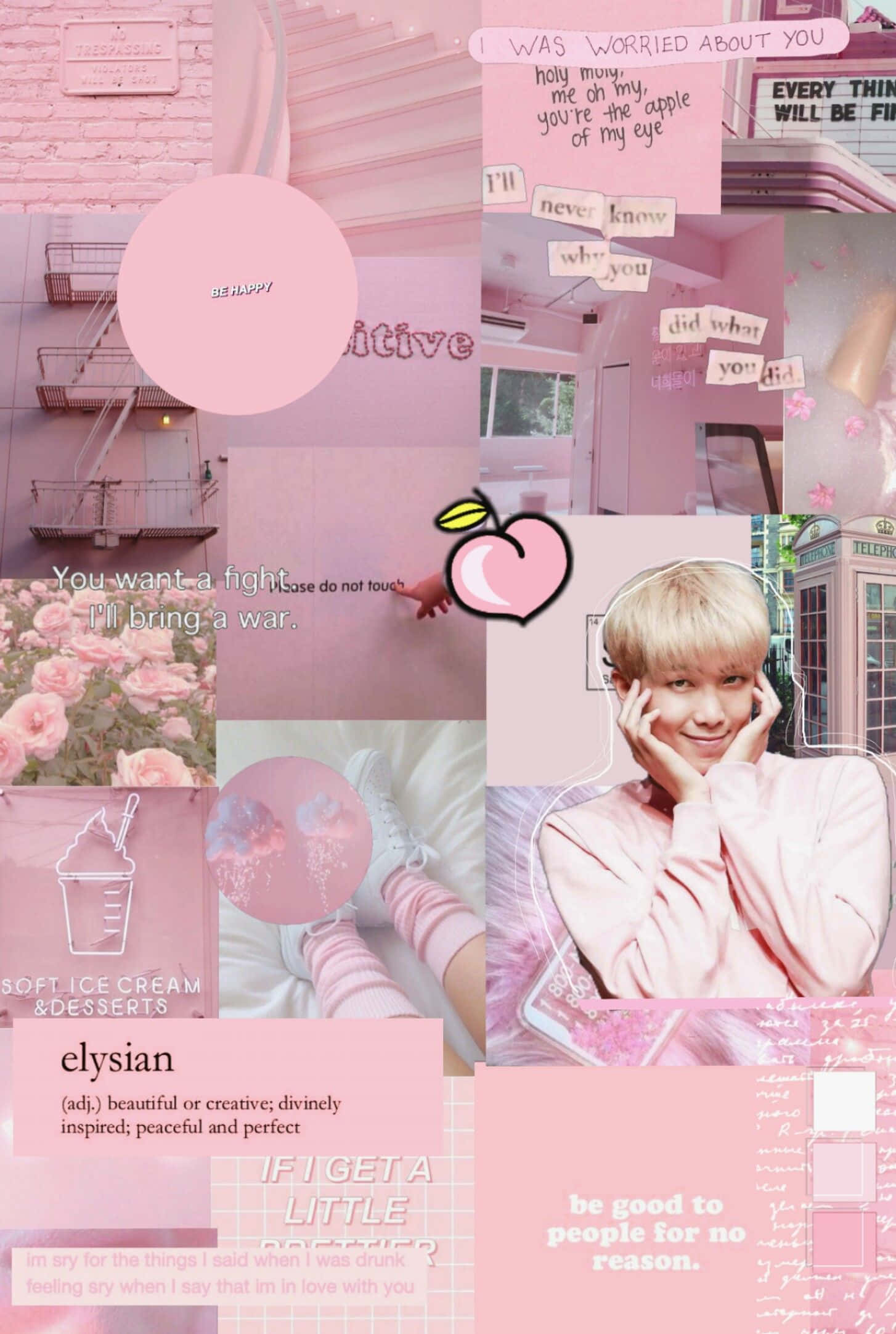 girly aesthetic, pink, roses, Full HD Phone Wallpaper