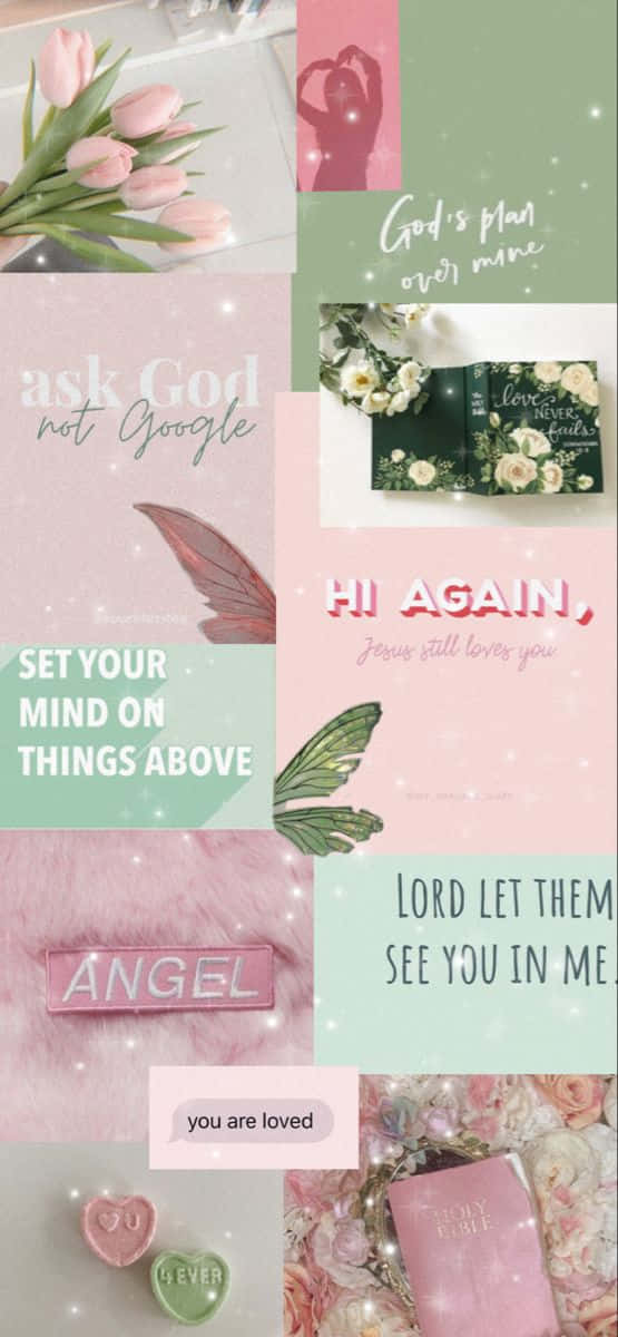 girly bible verse, pastel, pink tulips, SD Phone Wallpaper