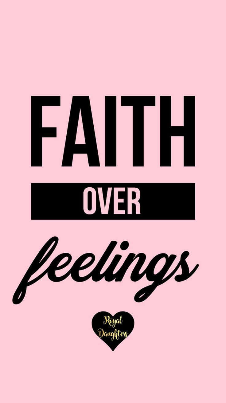 Girly Bible Verse, FAITH OVER feelings, soft pink background, HD Phone Wallpaper