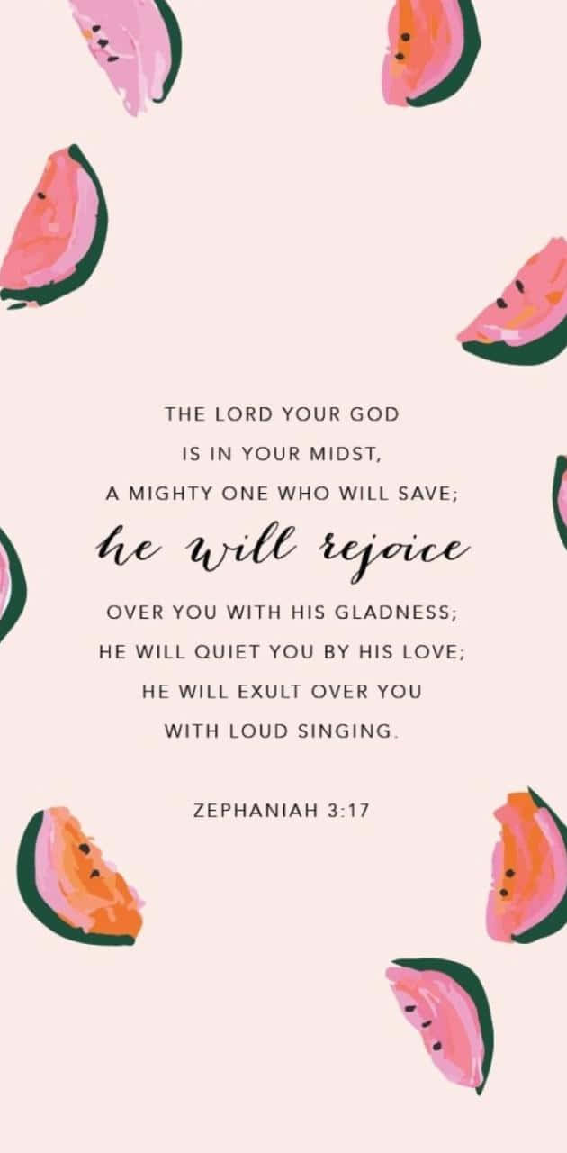 Juicy Watermelon, Girly Bible Verse, blush background, HD Phone Wallpaper