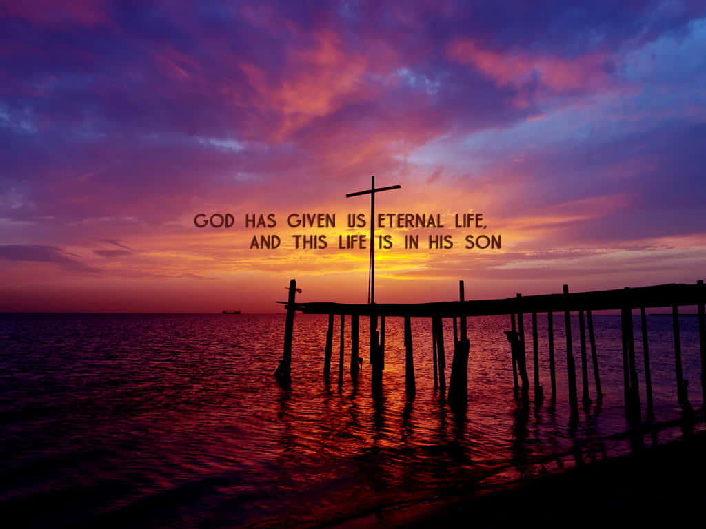 wooden pier, calm waters, sunset, SD Desktop Wallpaper