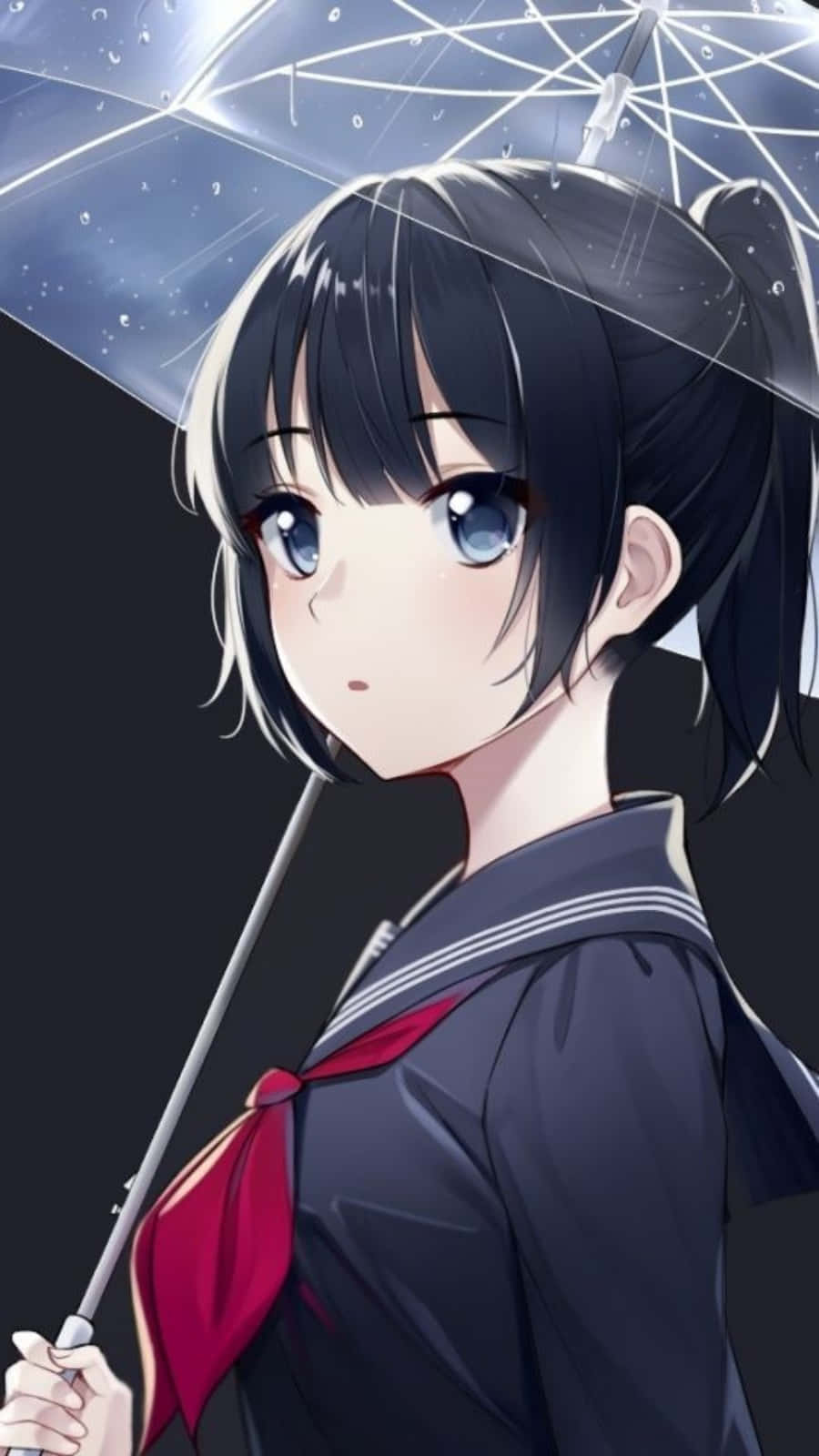 Girly Cute Anime, anime girl, dark hair, HD Phone Wallpaper